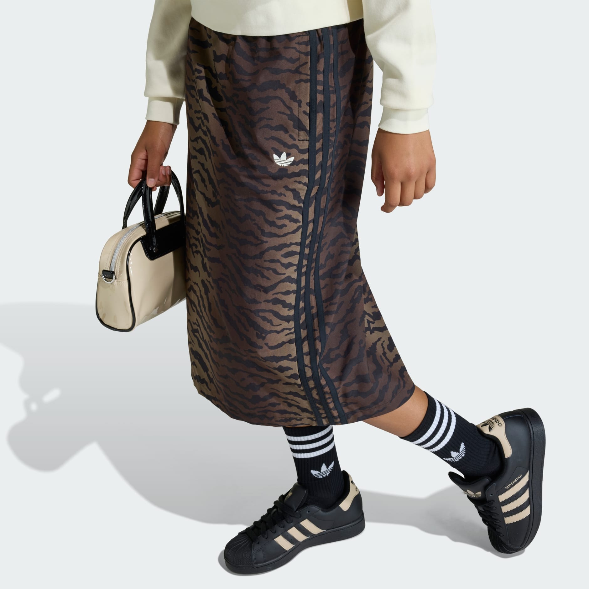 FUSTĂ SLIM AOP DIN TWILL