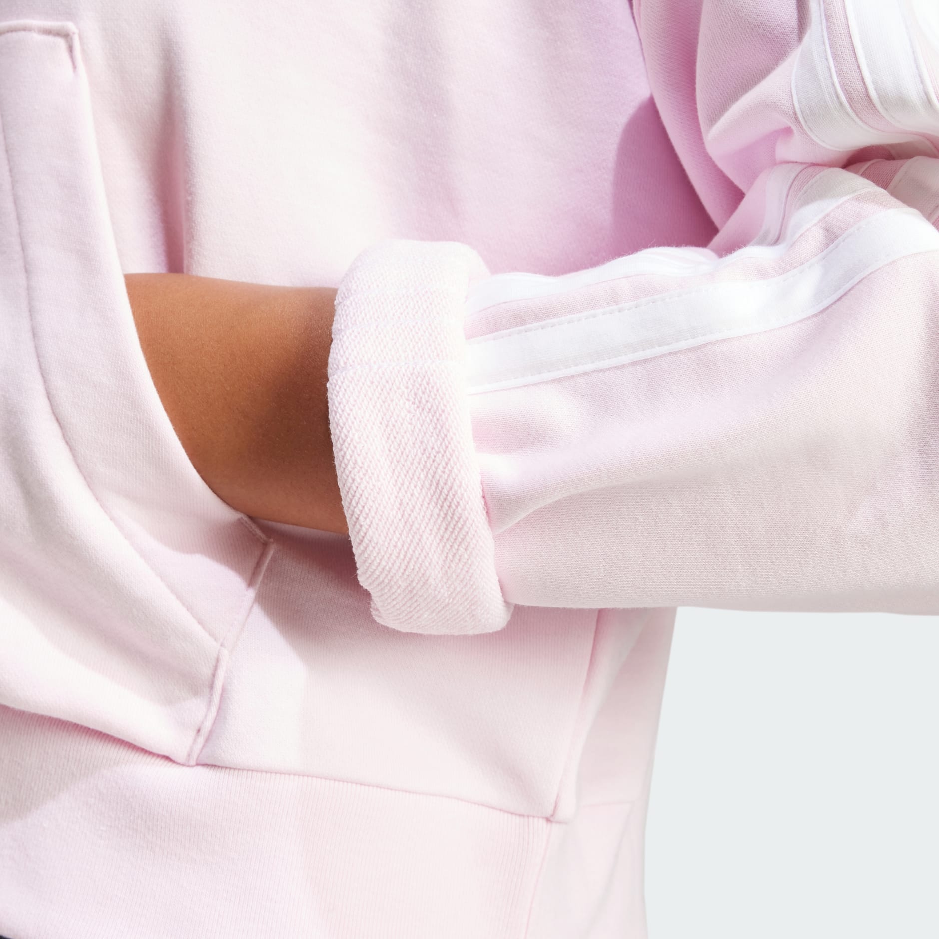 Essentials 3-Stripes French Terry Quarter-Zip Hoodie