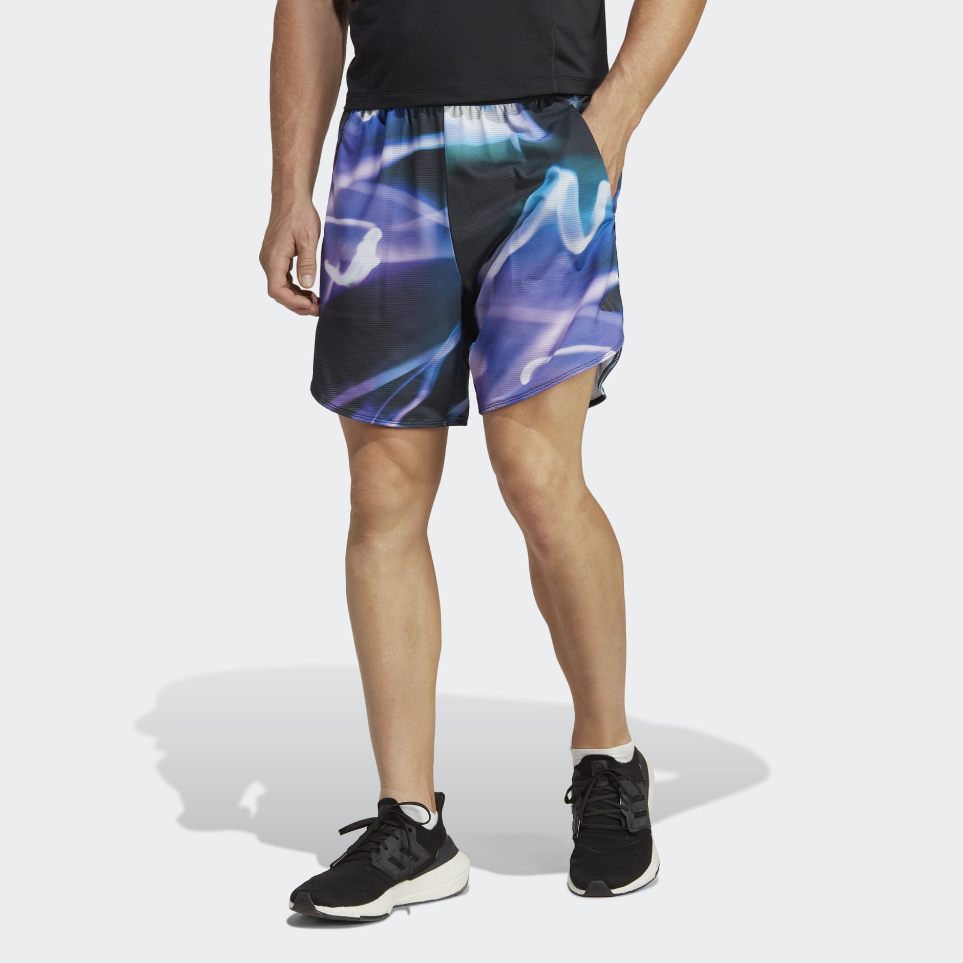 adidas Designed for Training HEAT.RDY HIIT Allover Print Training Shorts - Purple | SA