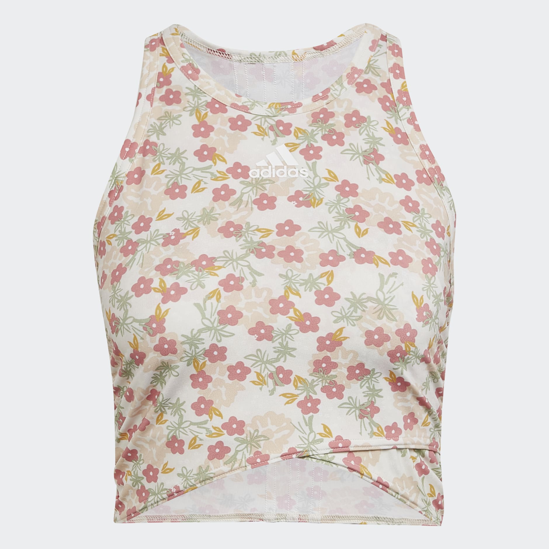 Grow Positivity Cropped Flowers Training Tank Top