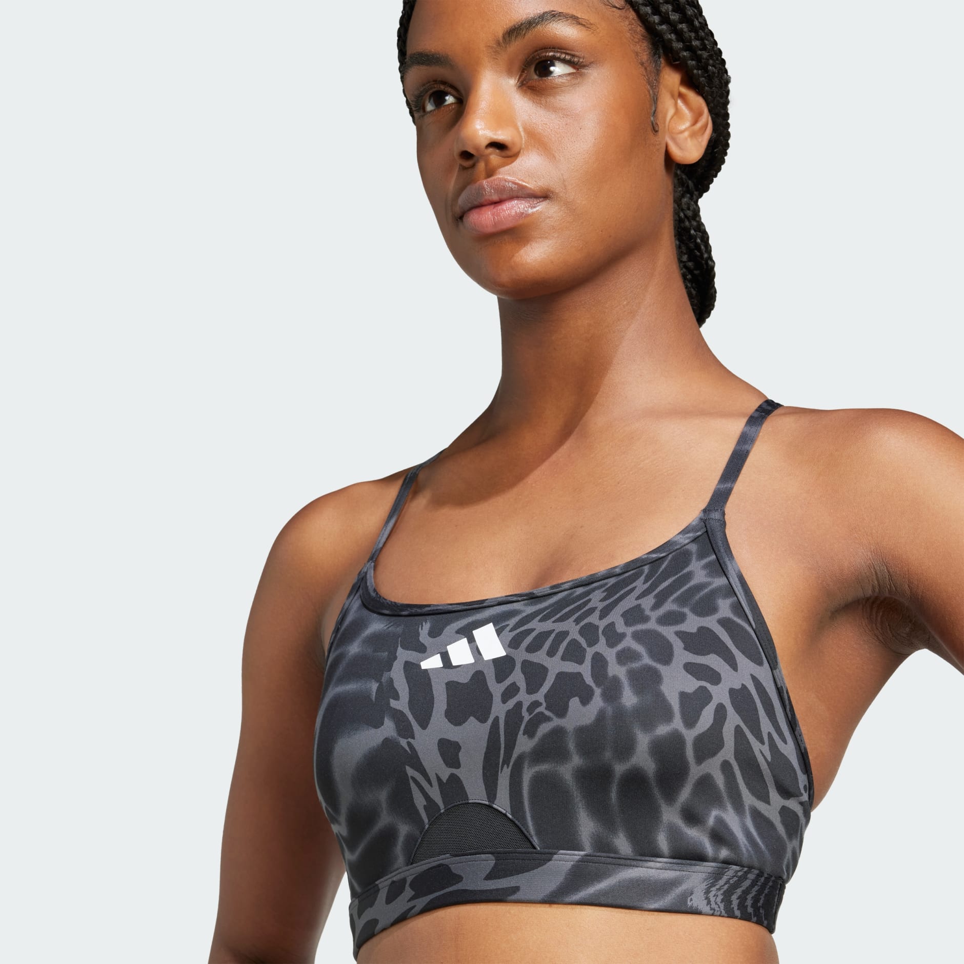 Sportski grudnjak Aeroreact niskog stupnja potpore i s tri pruge