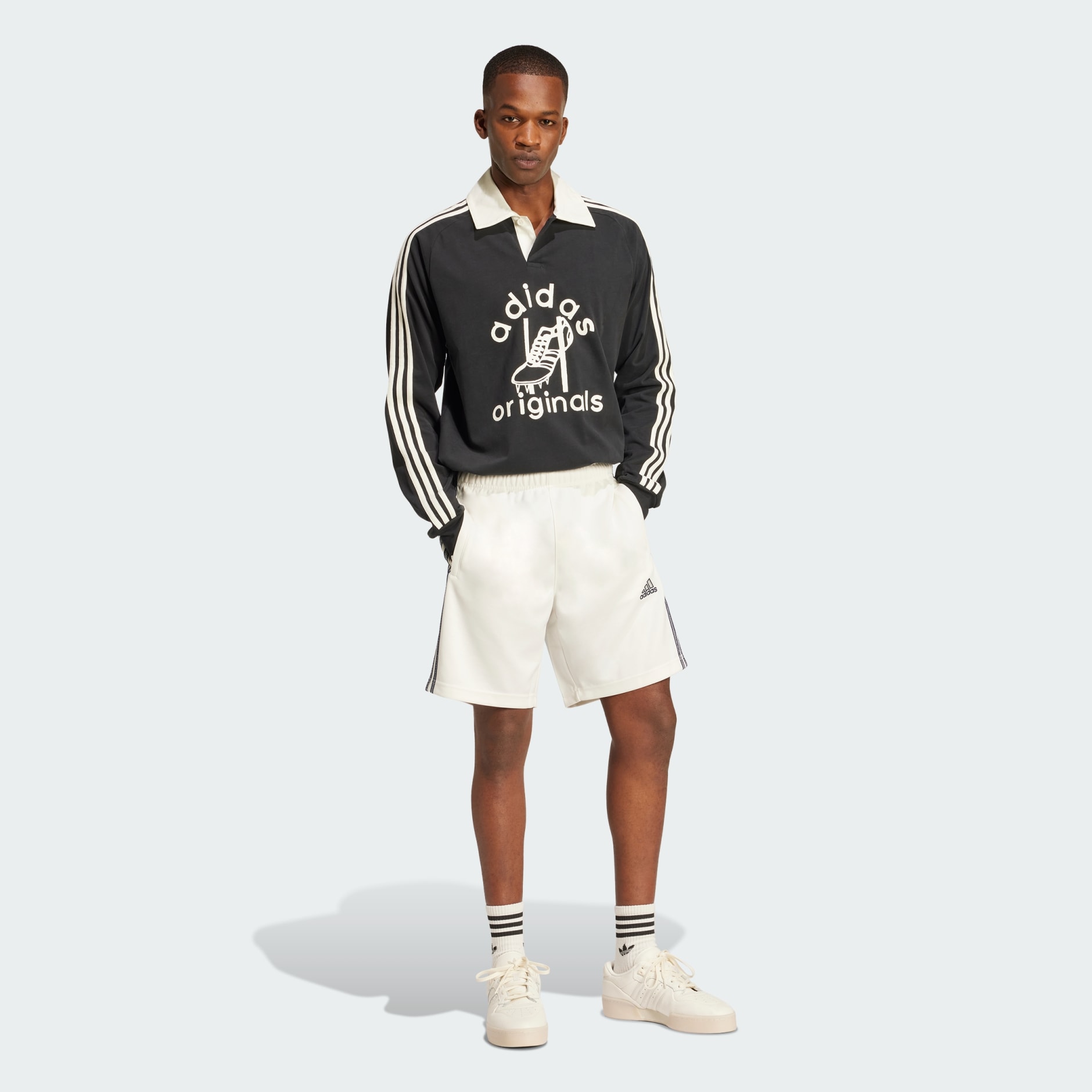 Clothing - Rugby Polo Shirt - Black | adidas Oman