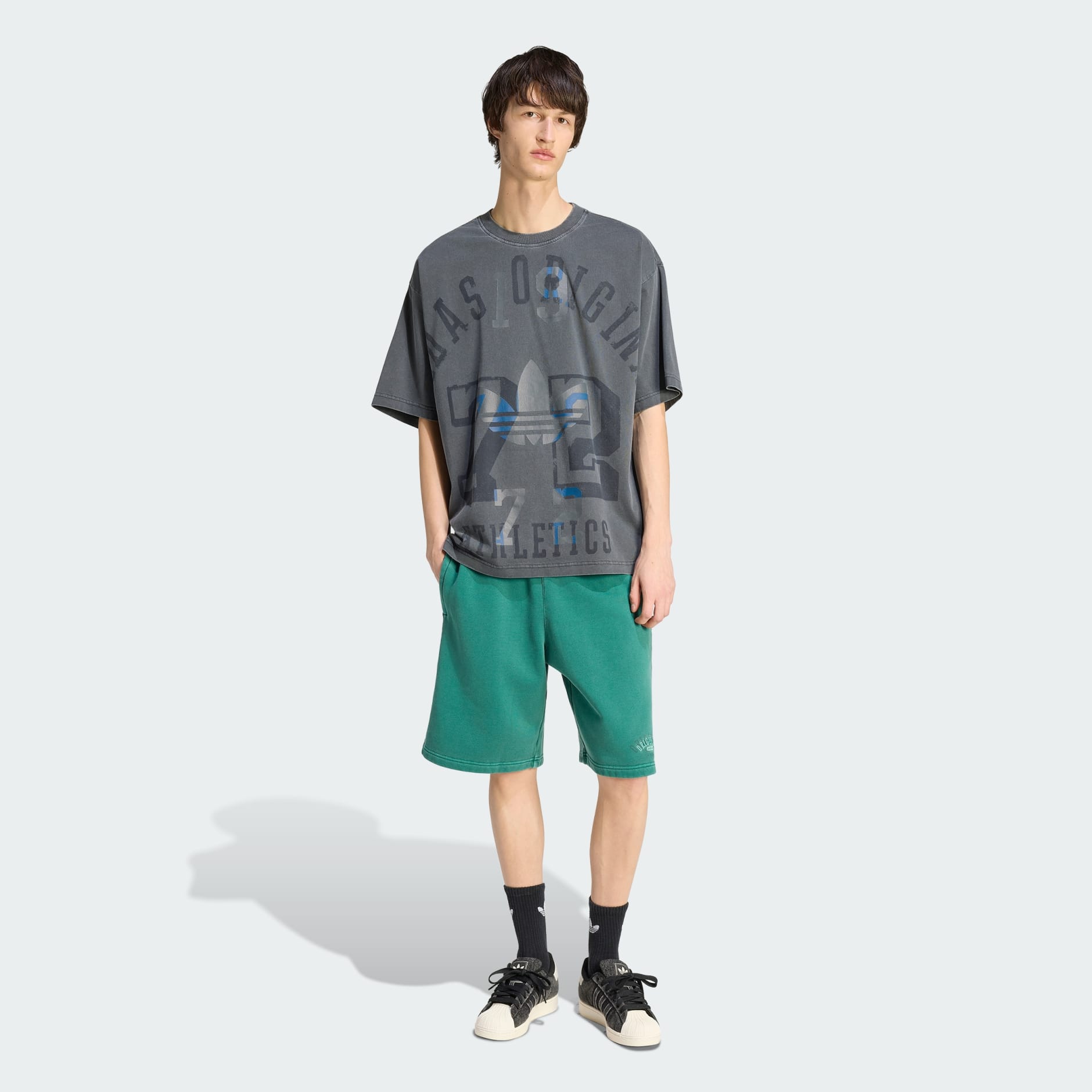 ADIDAS ORIGINALS - WASHED GRAPHICS BASKETBALL SHORTS
