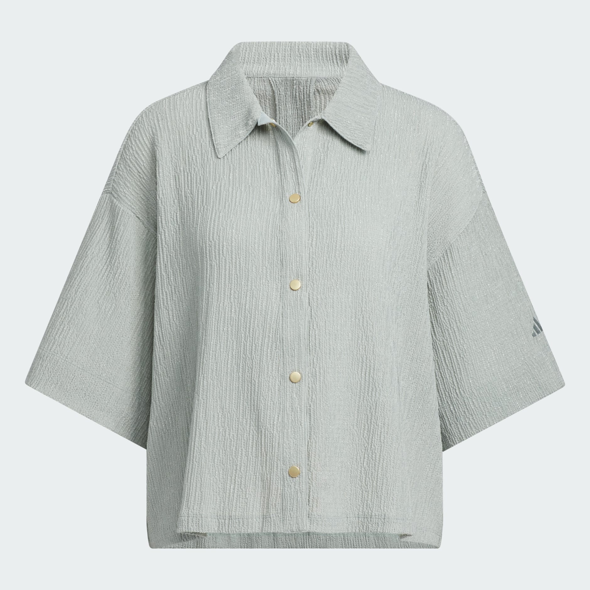 SOFTLUX SHEER LOOSE FIT COLLAR SHIRTS SHORT SLEEVE