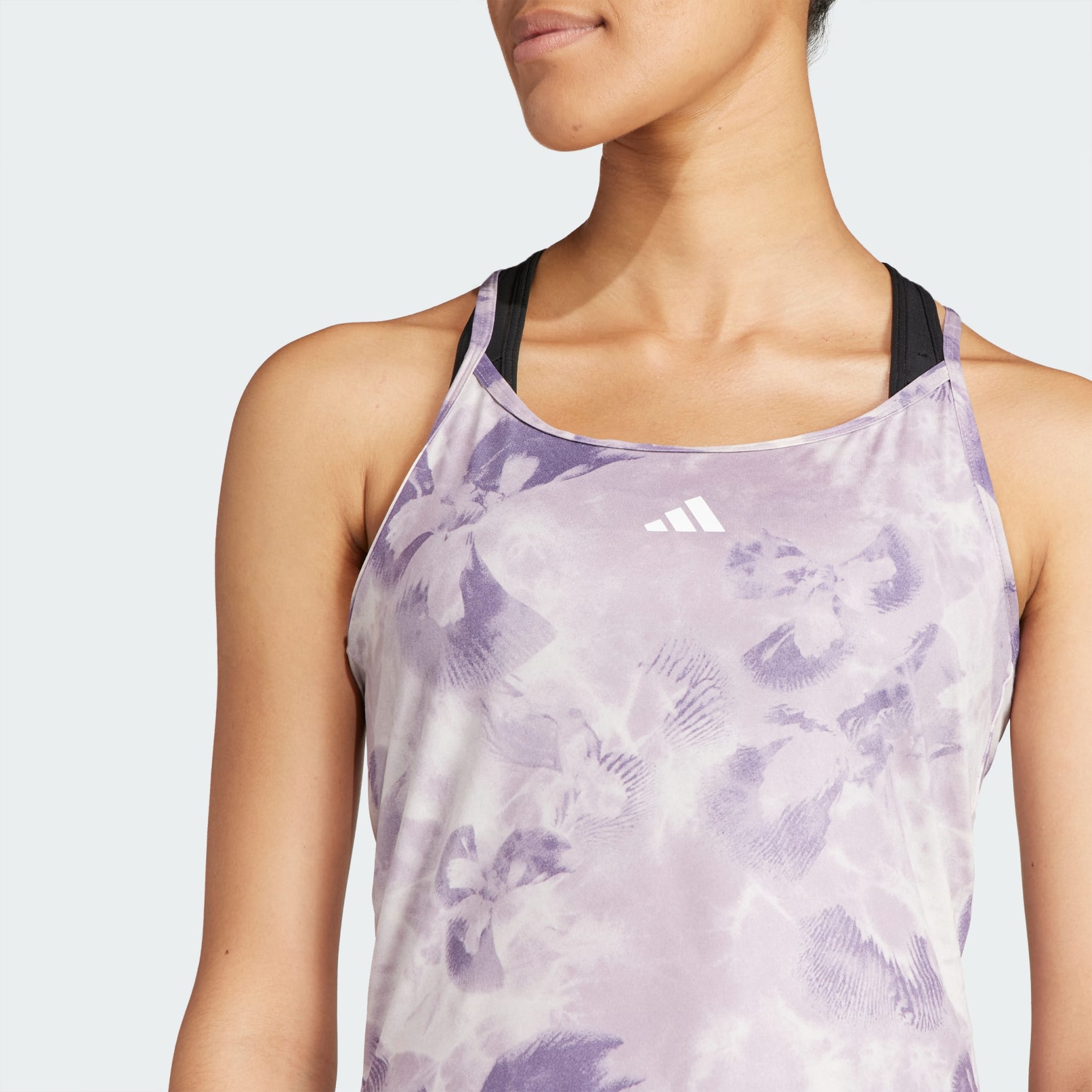 adidas Train Essentials AOP Flower Tie Dye Tank Top Pink adidas TZ