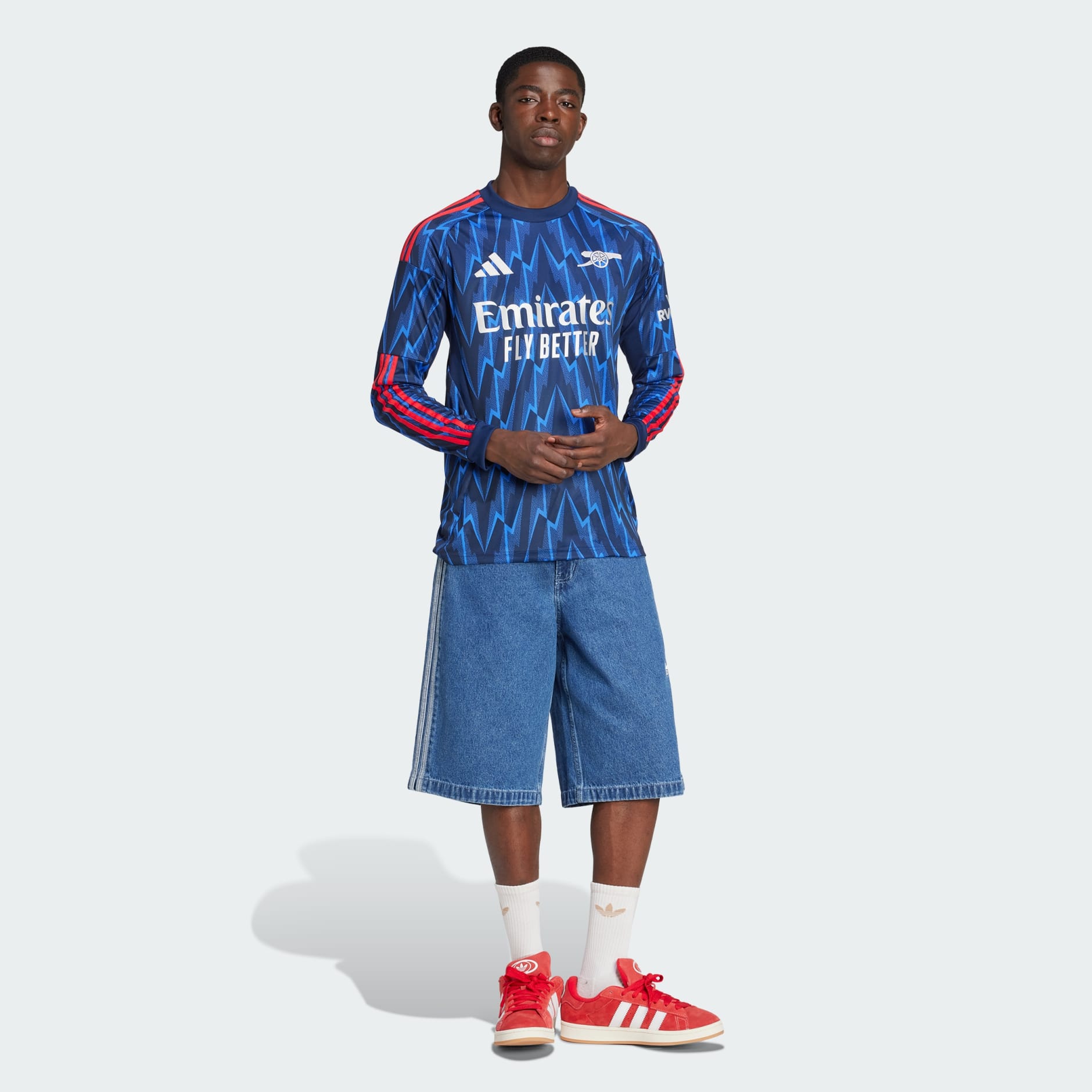 Clothing - Arsenal 25/26 Long Sleeve Away Jersey - Blue | adidas Oman