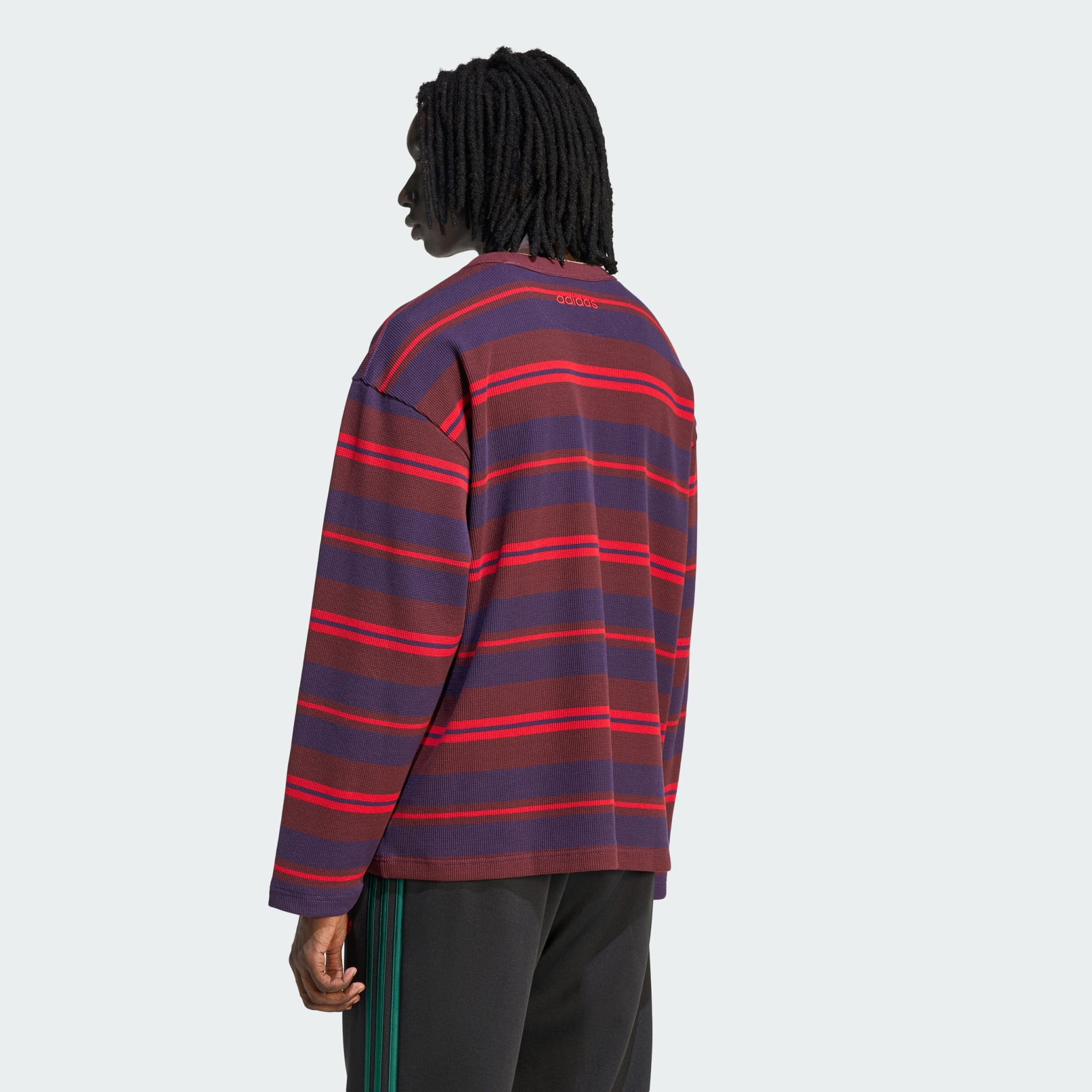 90 年代另類運動長袖條紋窩夫格 T 裇