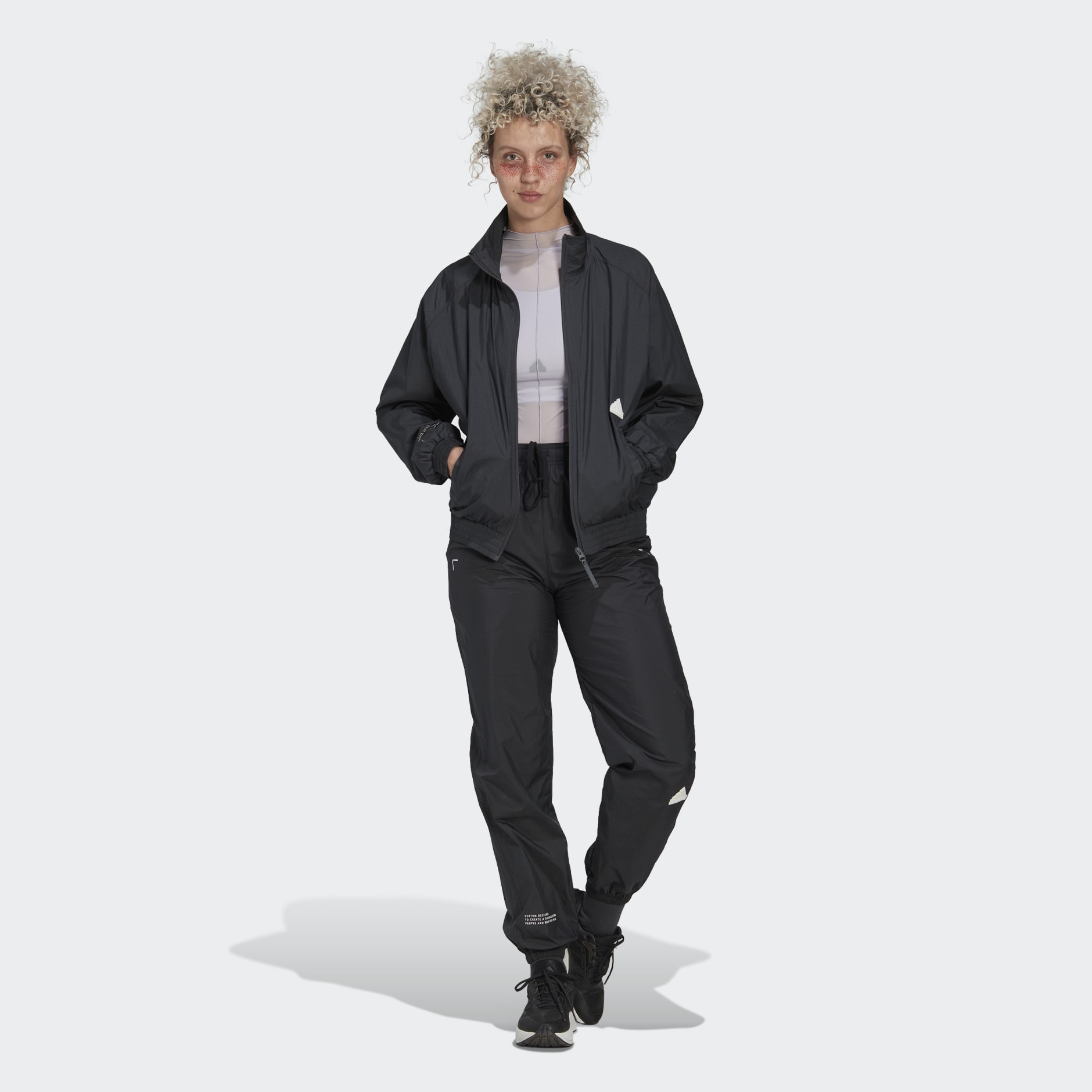 Woven Track Top