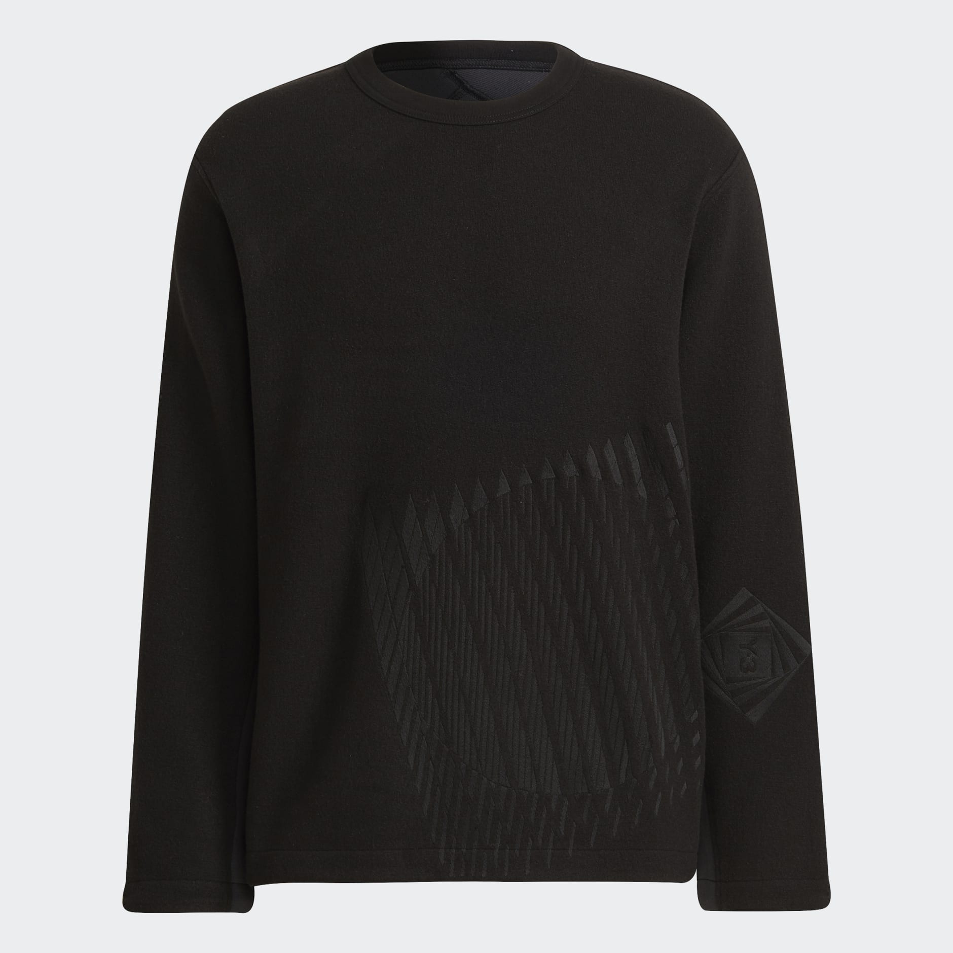 Y-3 Wooly Fleece Graphic Crew Sweatshirt