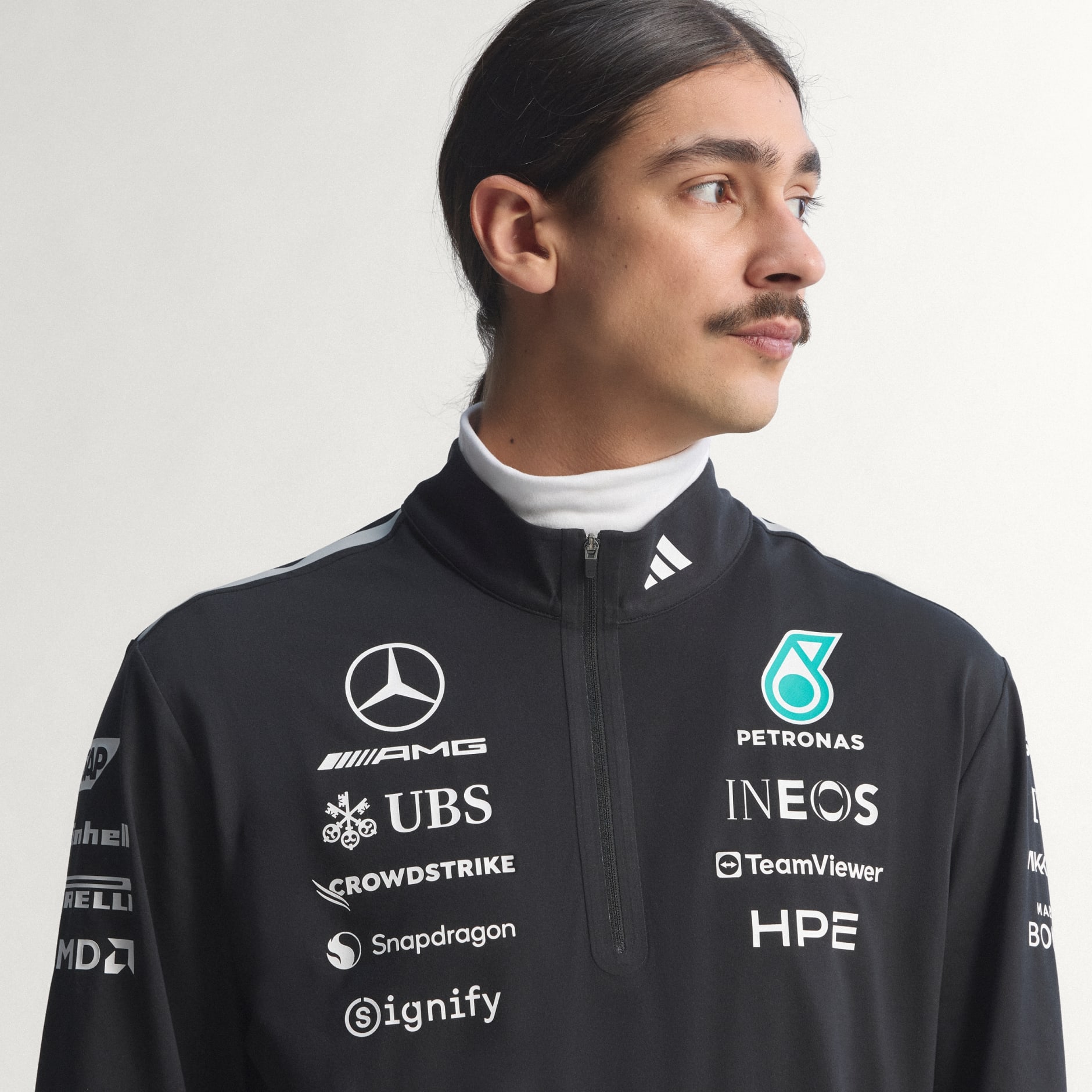 Bluză sport MERCEDES - AMG PETRONAS FORMULA 1 TEAM ENGINEERS QUARTER ZIP