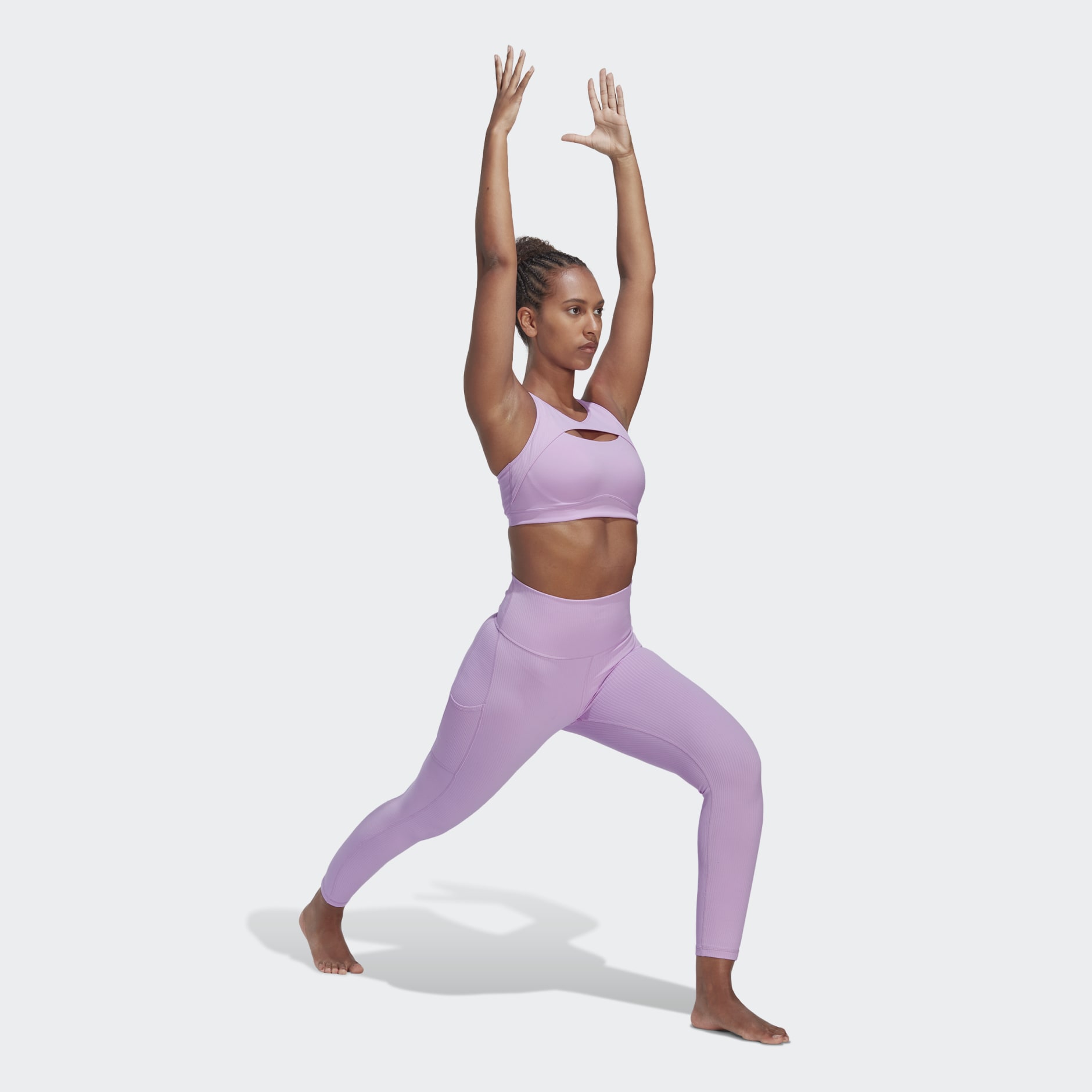 بنطال ضيّق Yoga Studio Luxe Wind Super-High-Waisted Rib