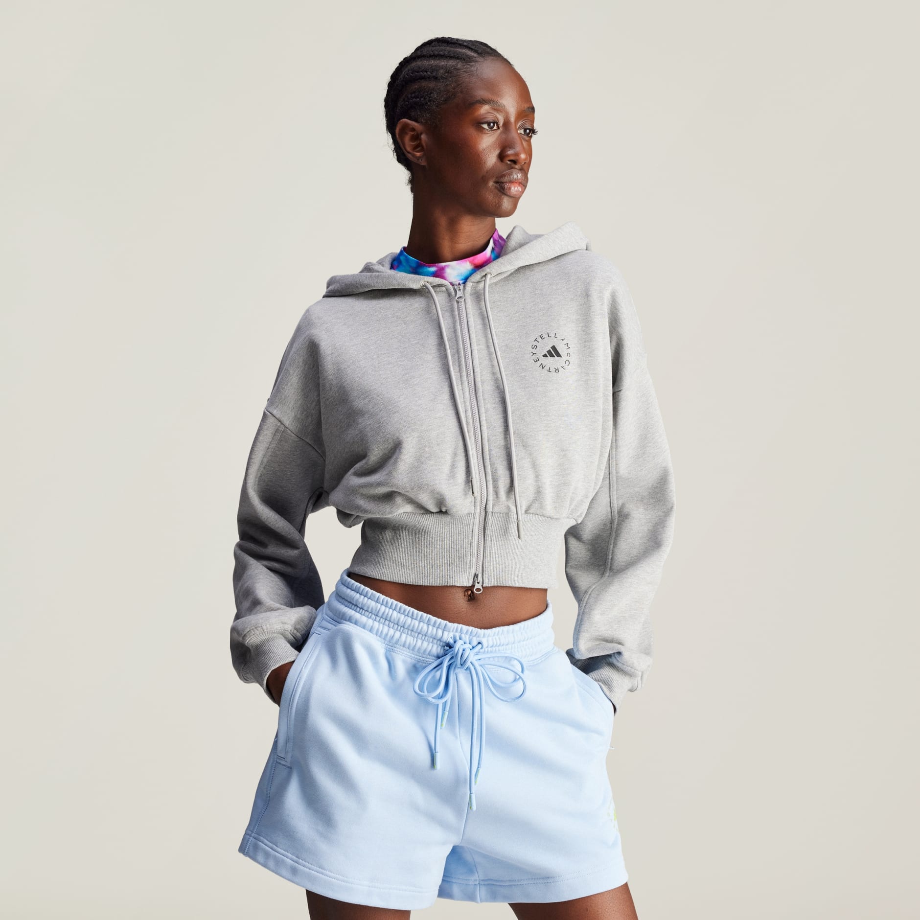 Stella mccartney adidas grey hoodie online