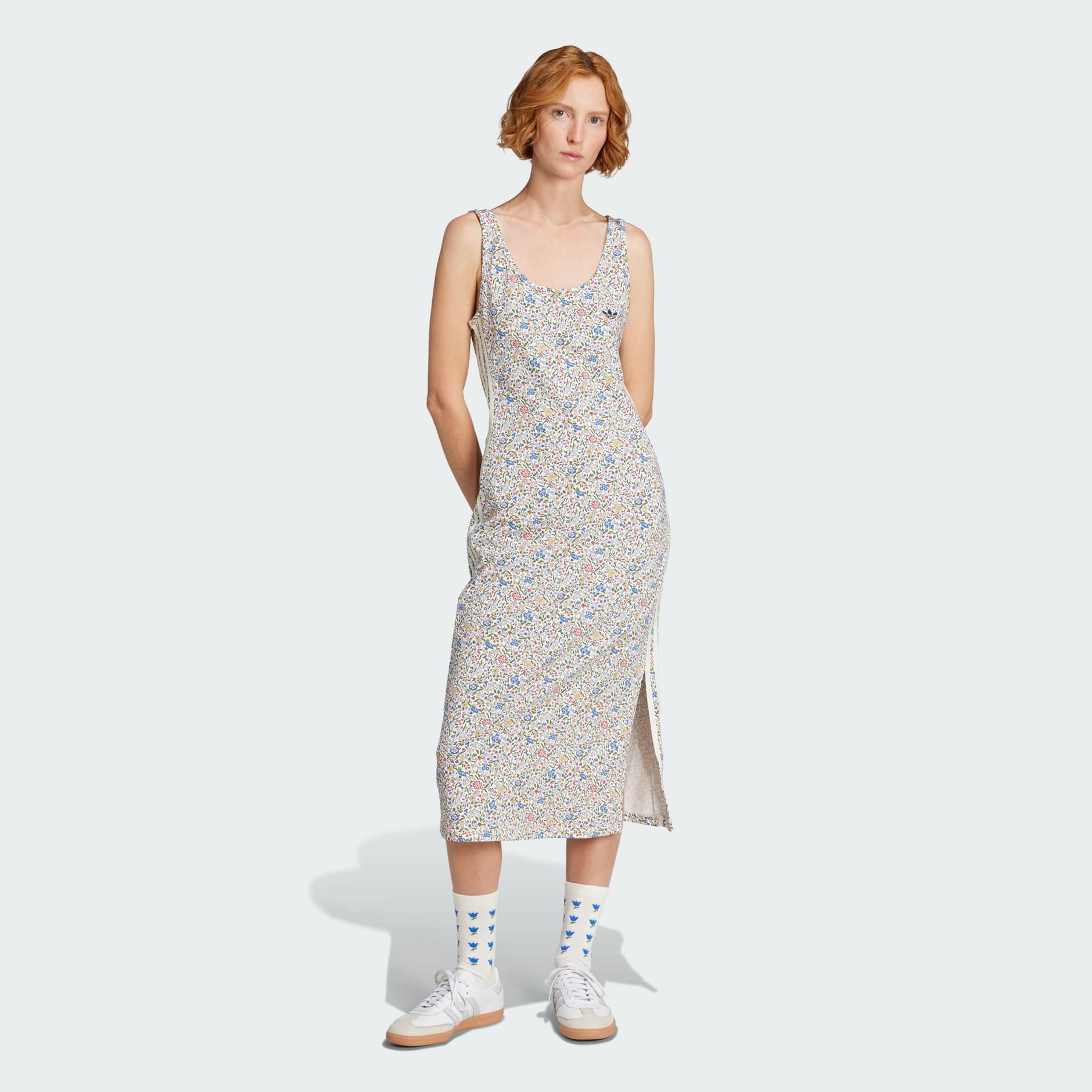 adidas Originals x Liberty London Bodycon 3-Stripes Maxi Dress