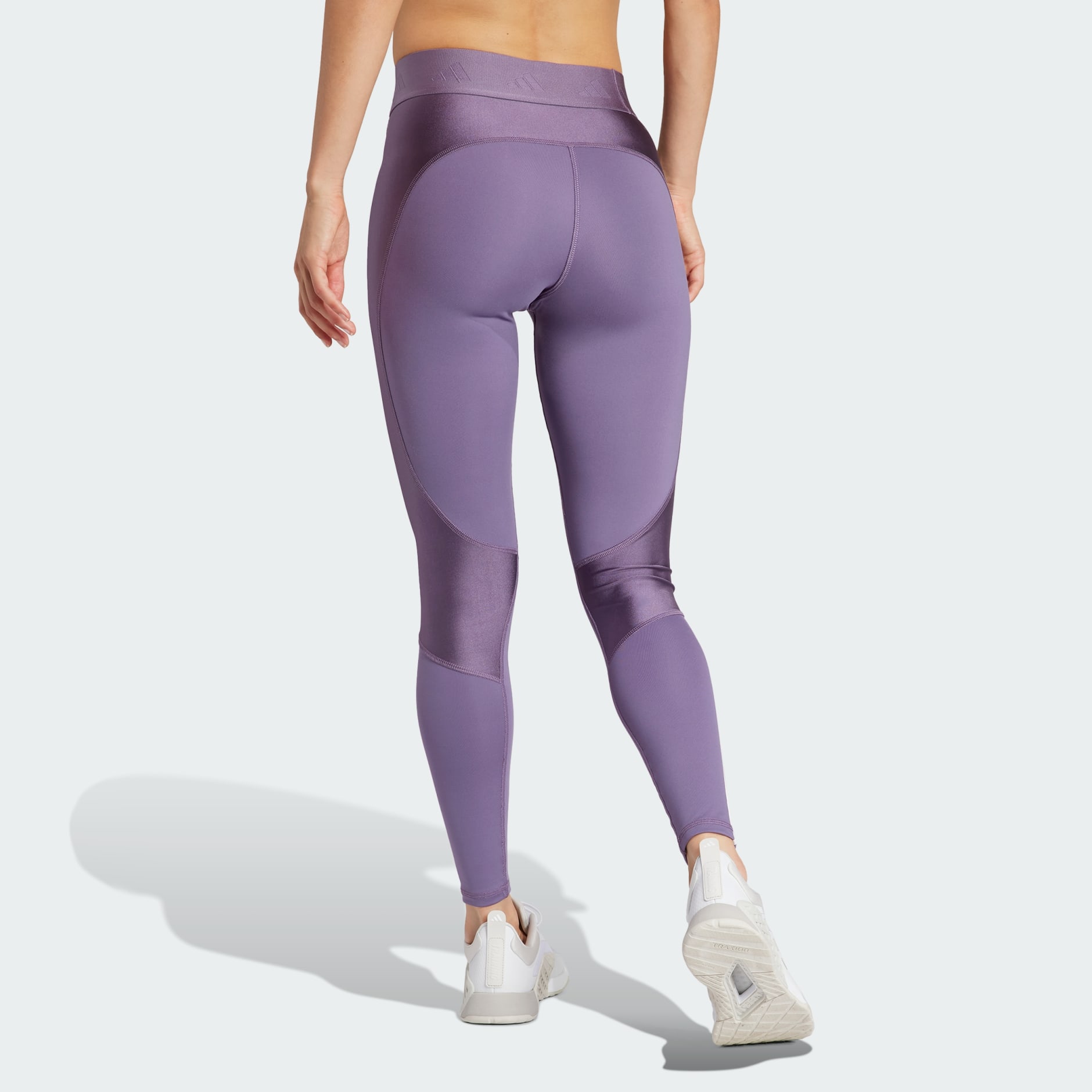 adidas Hyperglam Shine Full-Length Leggings - Purple