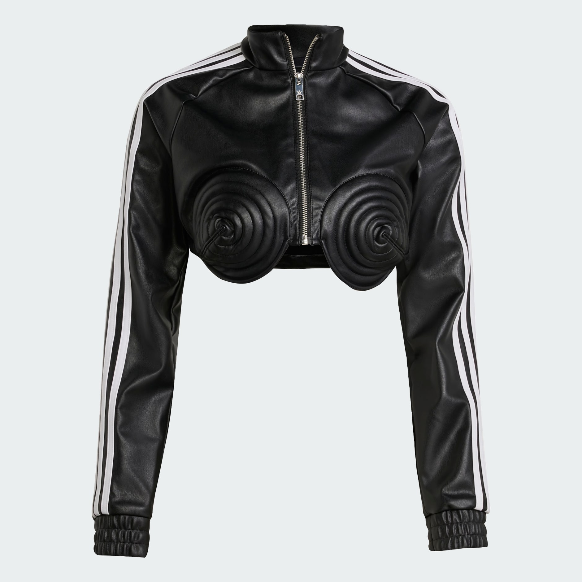 Jachetă sport adidas x Jeremy Scott, din piele artificială