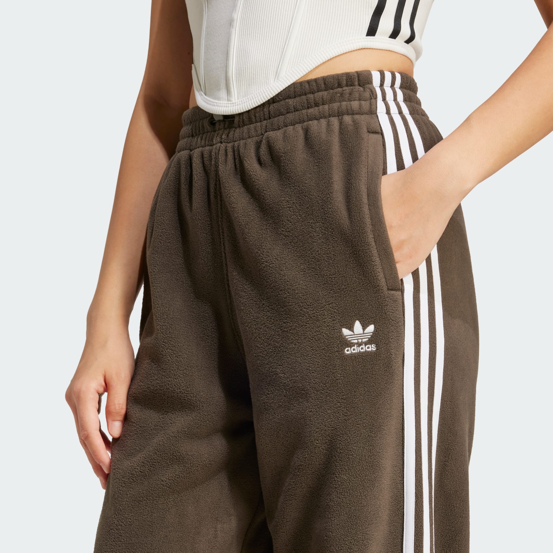 Women s Clothing Adicolor Polar Fleece Track Pants Green adidas Saudi Arabia