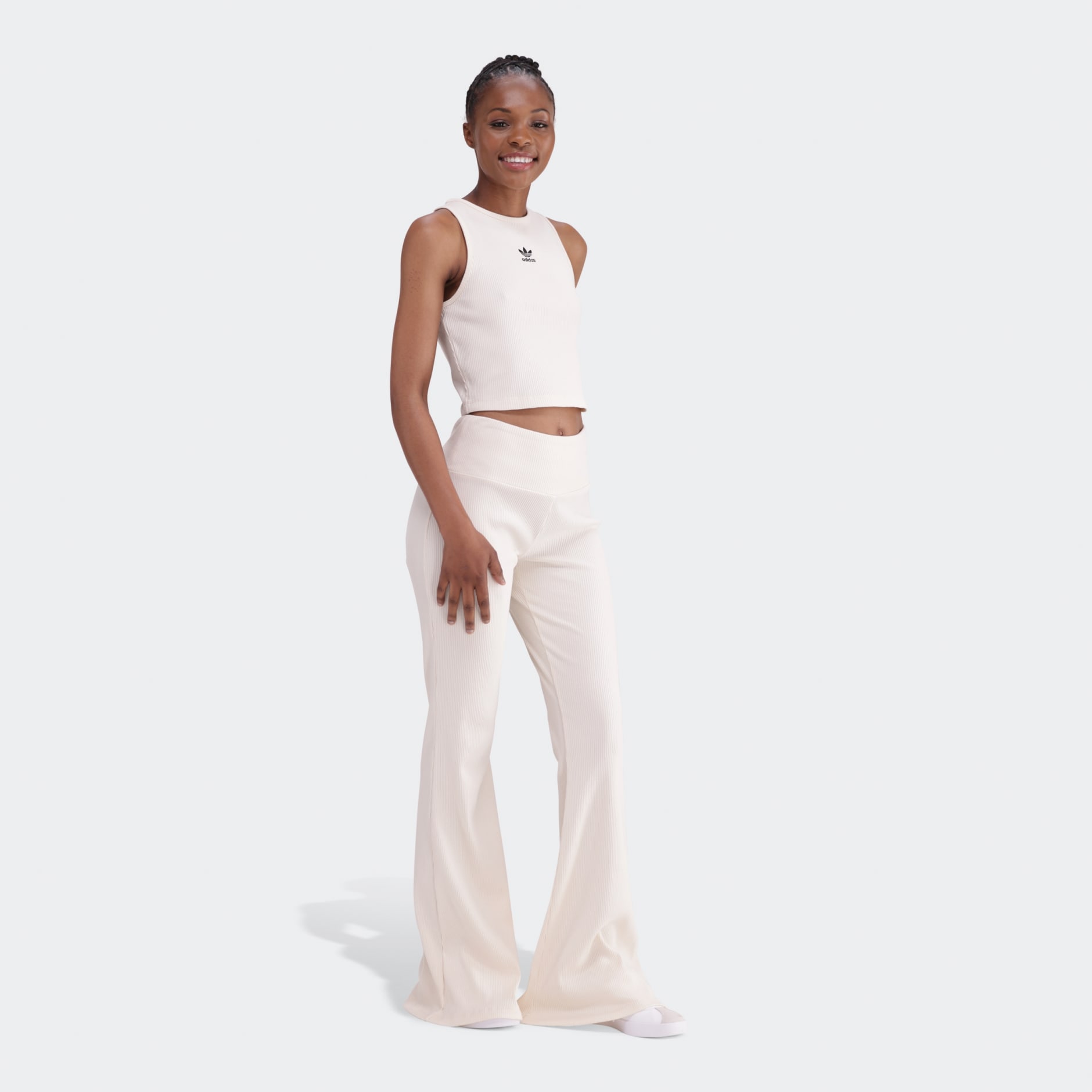 Clothing - Essentials Ribbed Tank Top - White | adidas South Africa