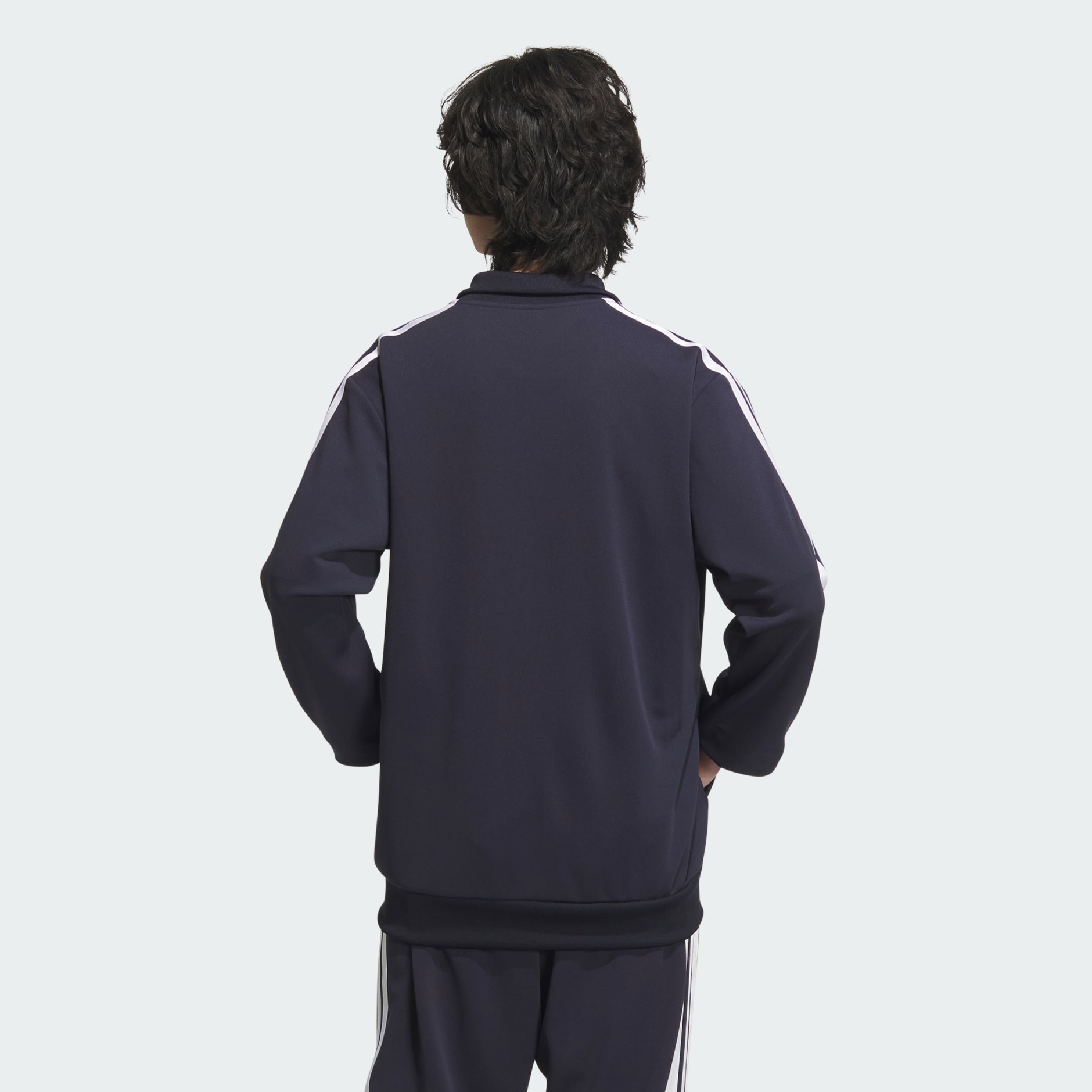 3-Stripes Regular Fit Double Knit Track Jacket - Blue 3-Stripes Regular Fit Double Knit Track Jacket - Blue