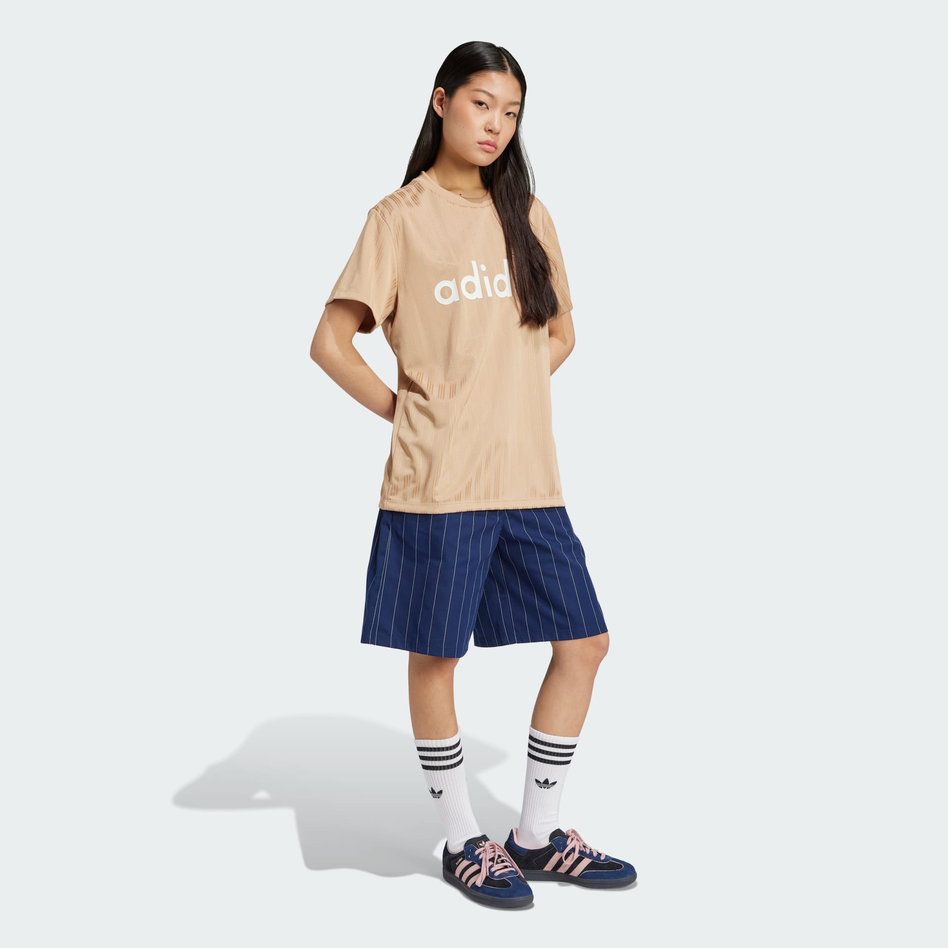 adidas Linear Graphic Boyfriend Tee - Brown | adidas UAE
