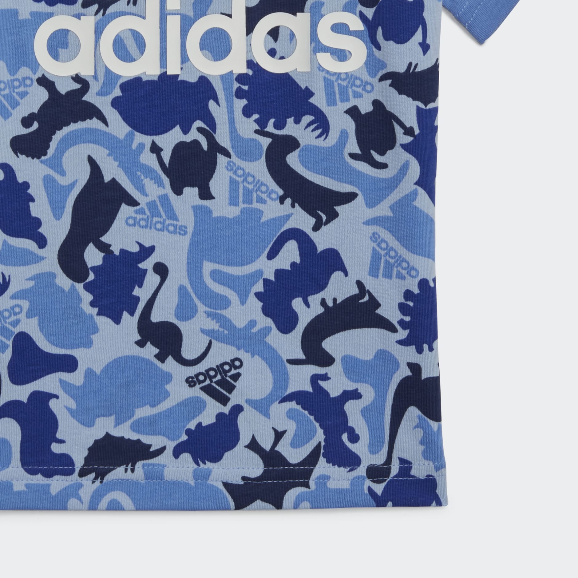 Kids Clothing - Dino Camo Allover Print Tee and Short Set - Blue | adidas  Oman