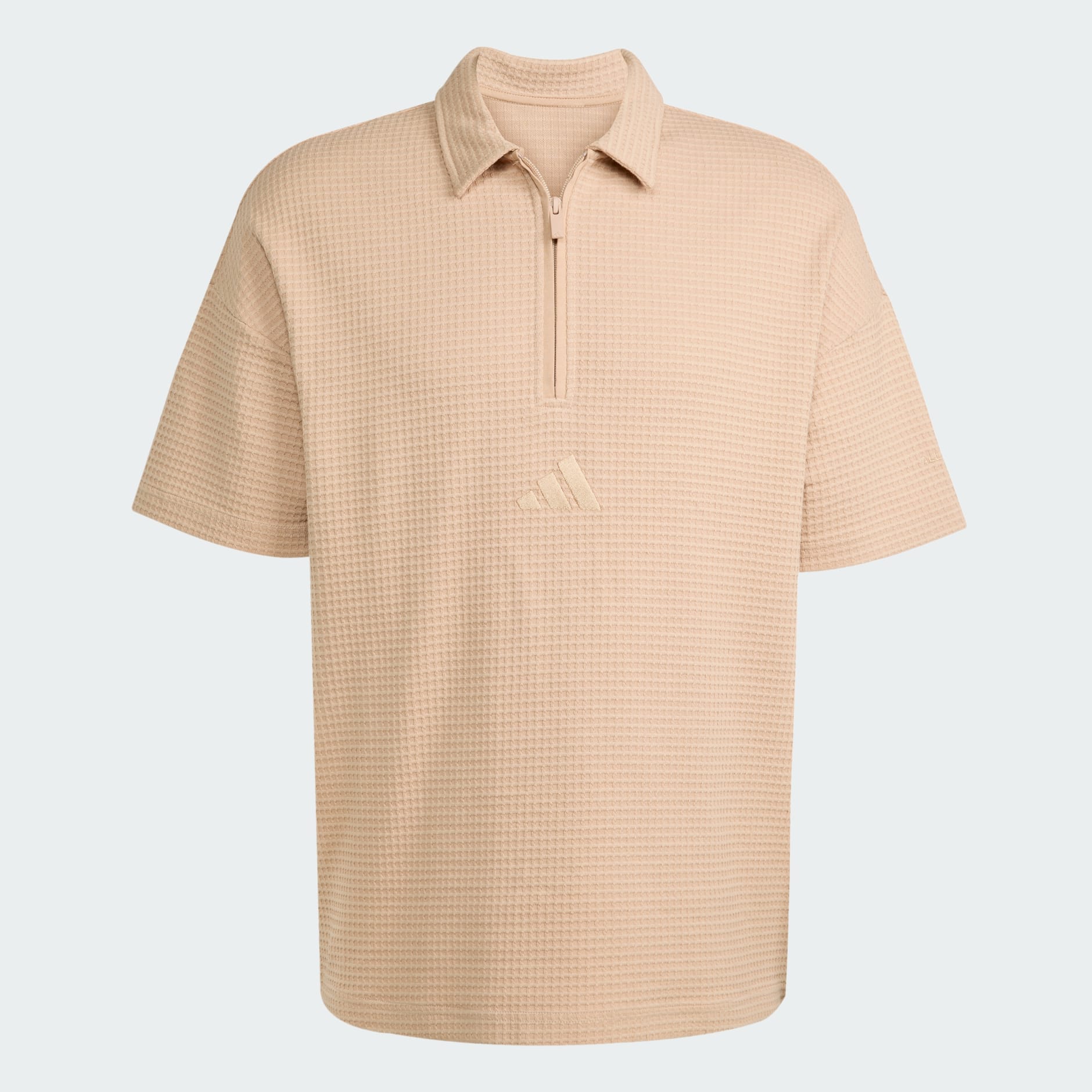 Clothing - All SZN Waffle Knit Half-Zip Polo - Brown