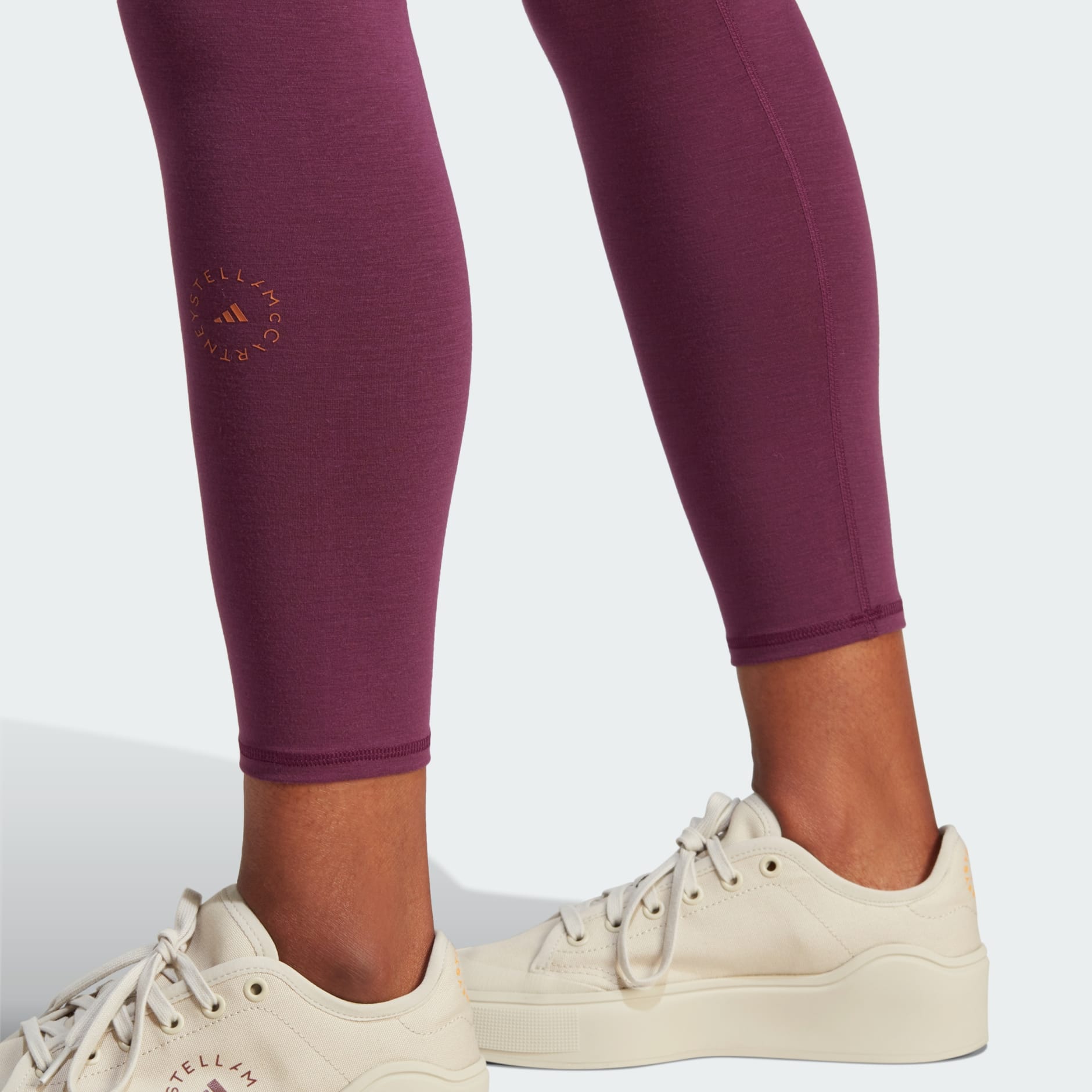 adidas by Stella McCartney 7/8 Yoga Leggings - Burgundy