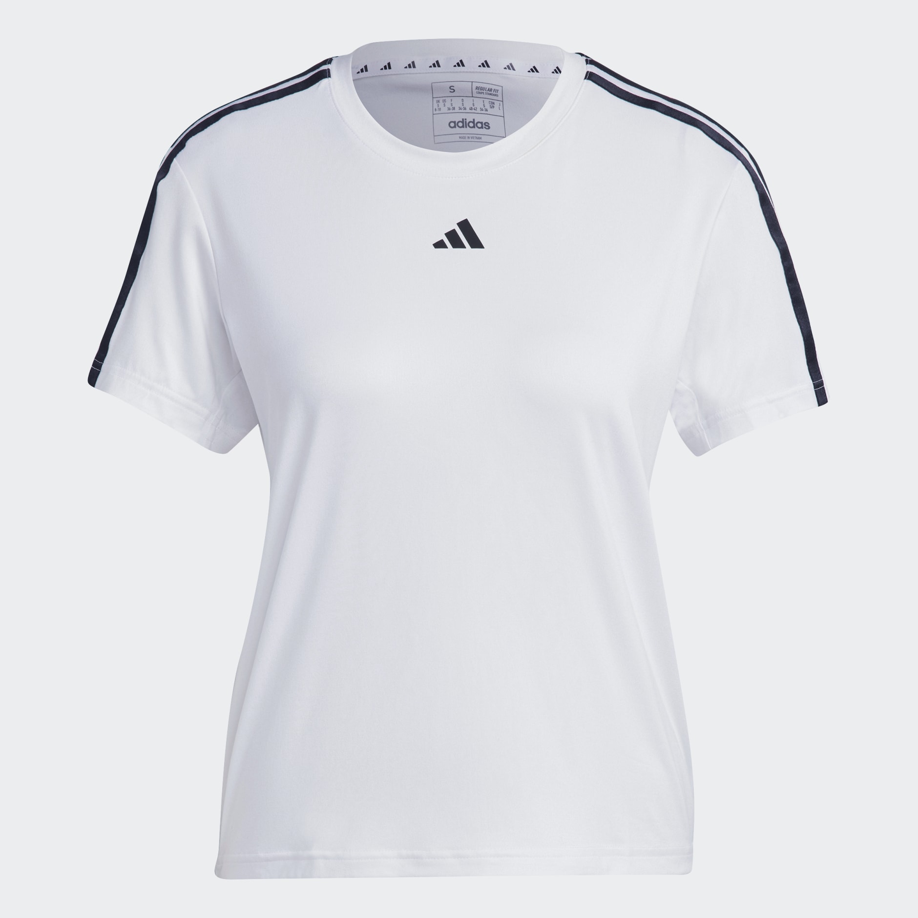 AEROREADY Train Essentials Clothing | adidas Qatar Women\'s - 3-Stripes White Tee -