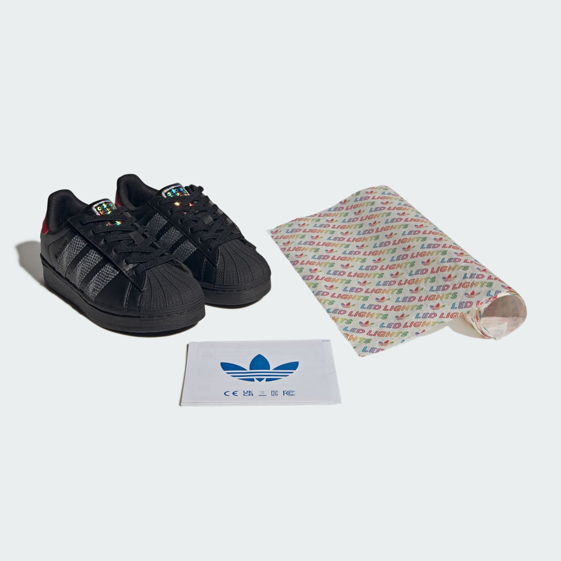 SUPERSTAR LED LIGHTS COMFORT CLOSURE ELASTIC LACE SHOES