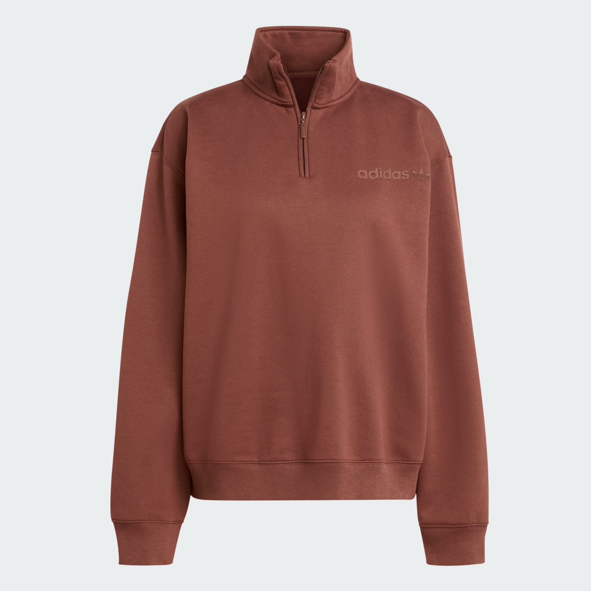 Bluză supradimensionată Essentials Linear cu fermoar 1/4