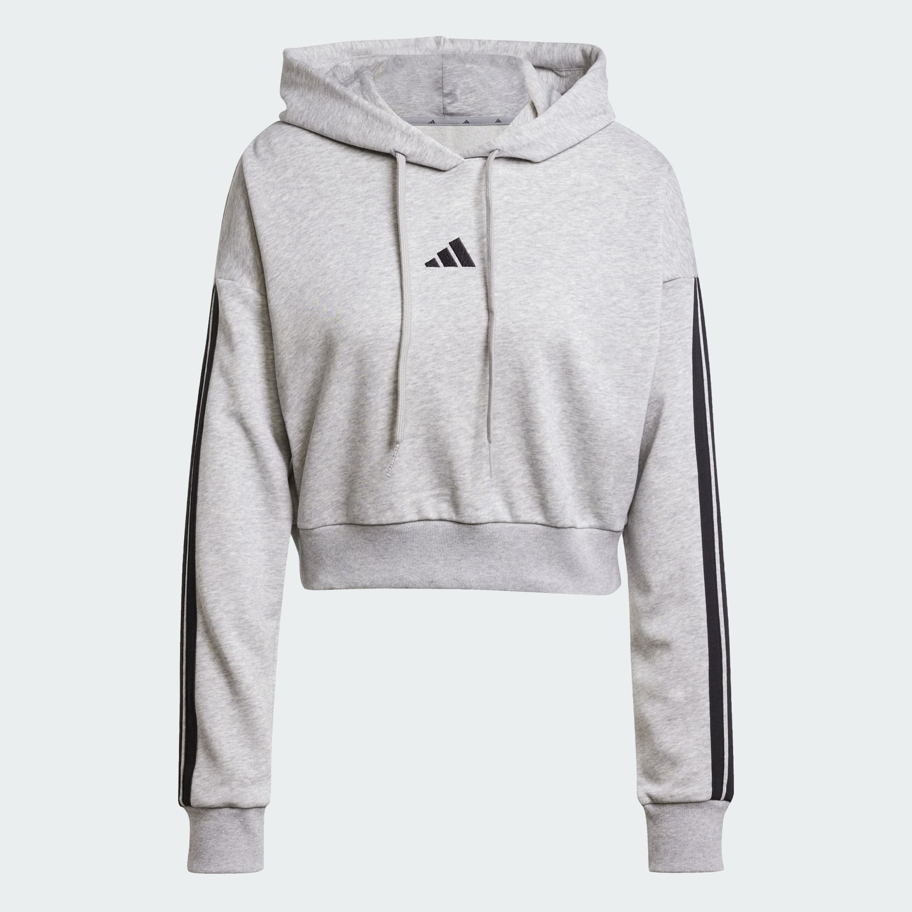 【関税込み】Juun.J グレー Essential フーディ adidas Essentials 3-Stripes Fleece Hoodie - Grey | Free
