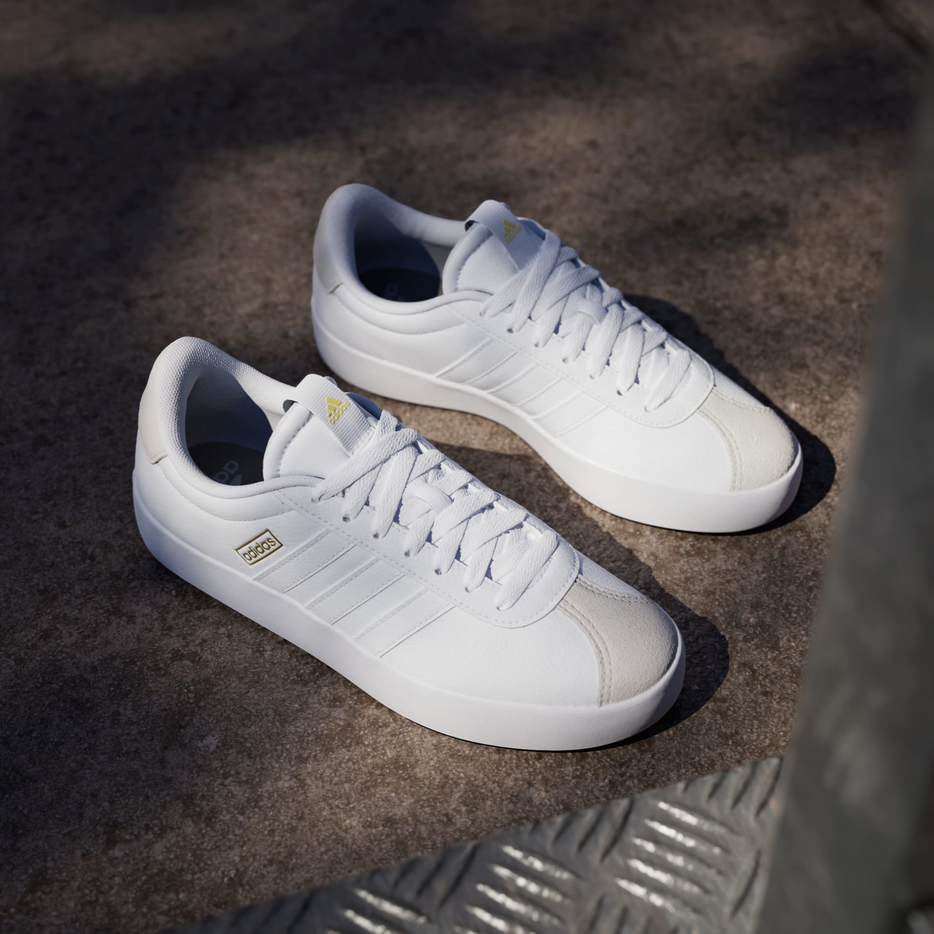 Adidas vl court white best sale