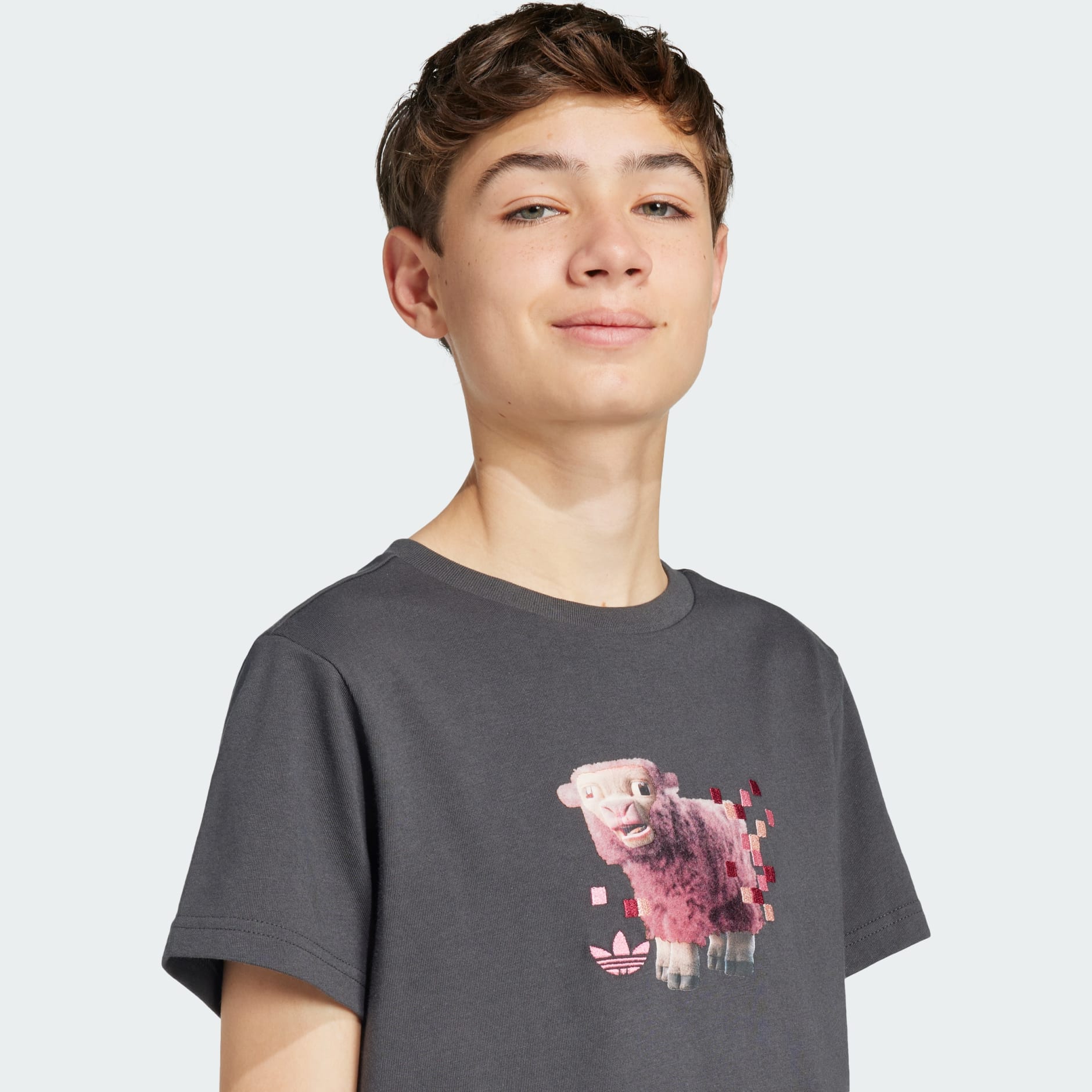adidas adidas Originals x Minecraft Graphic Tee - Grey