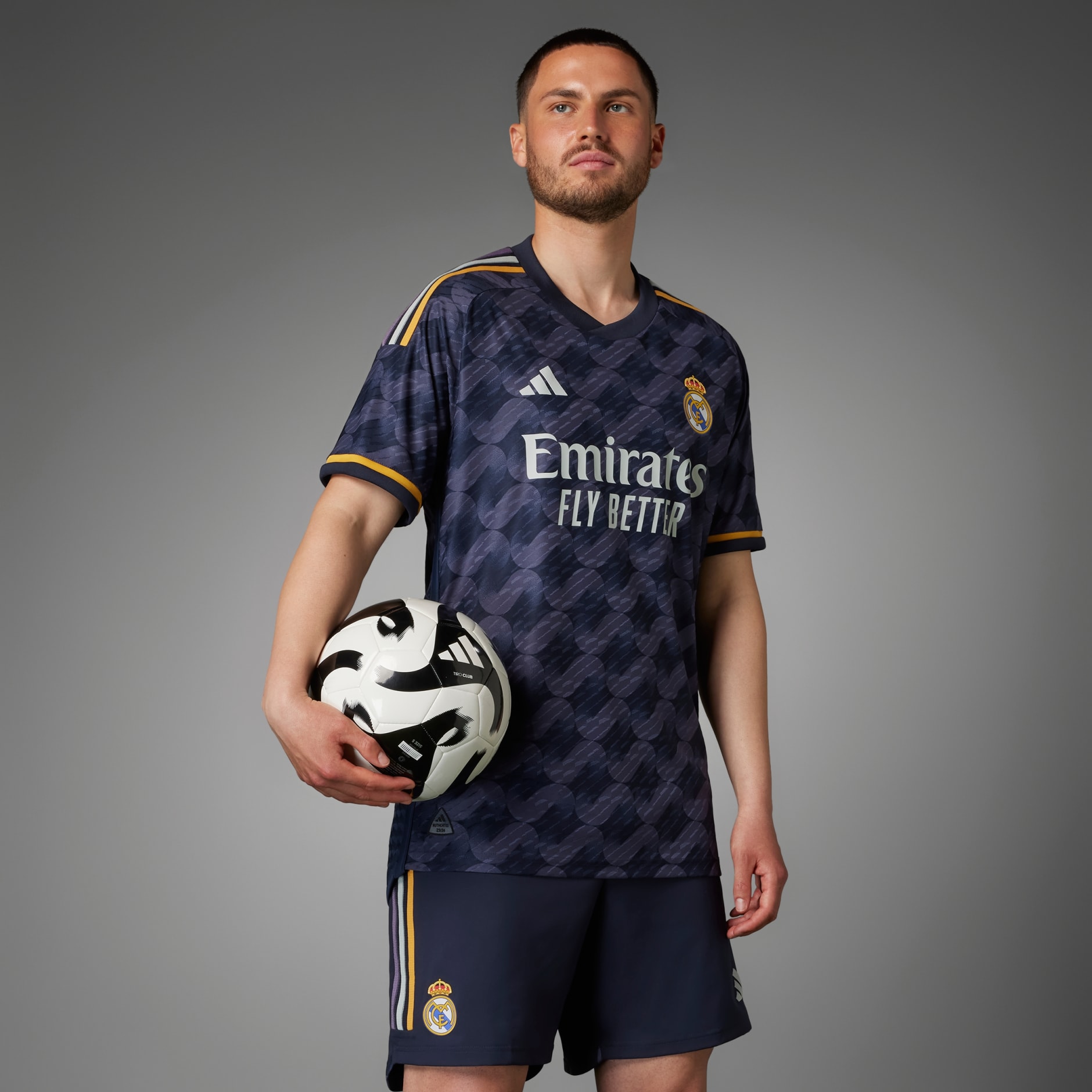 Men's Clothing - Real Madrid 23/24 Away Authentic Jersey - Blue