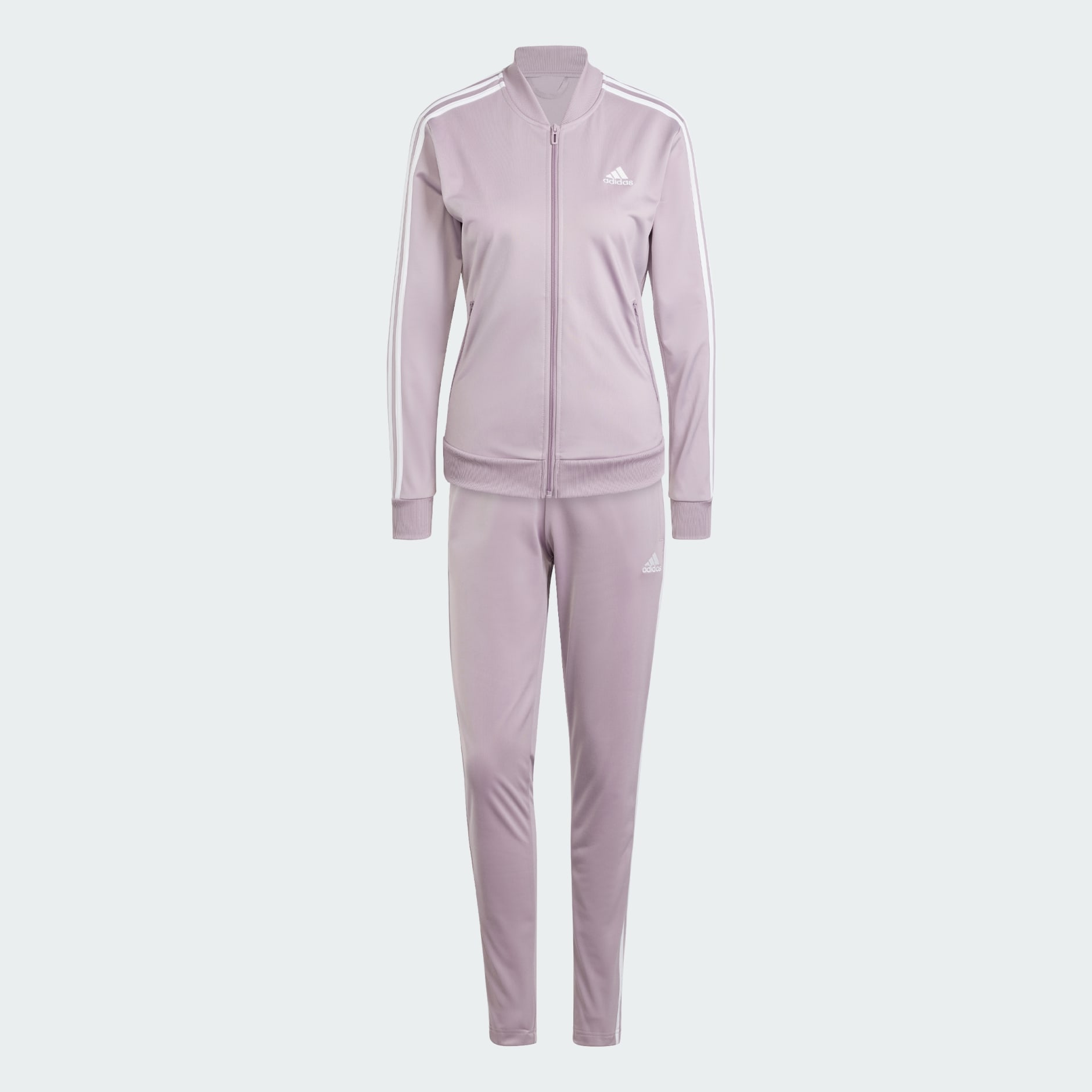 Purple and cheap pink adidas tracksuits