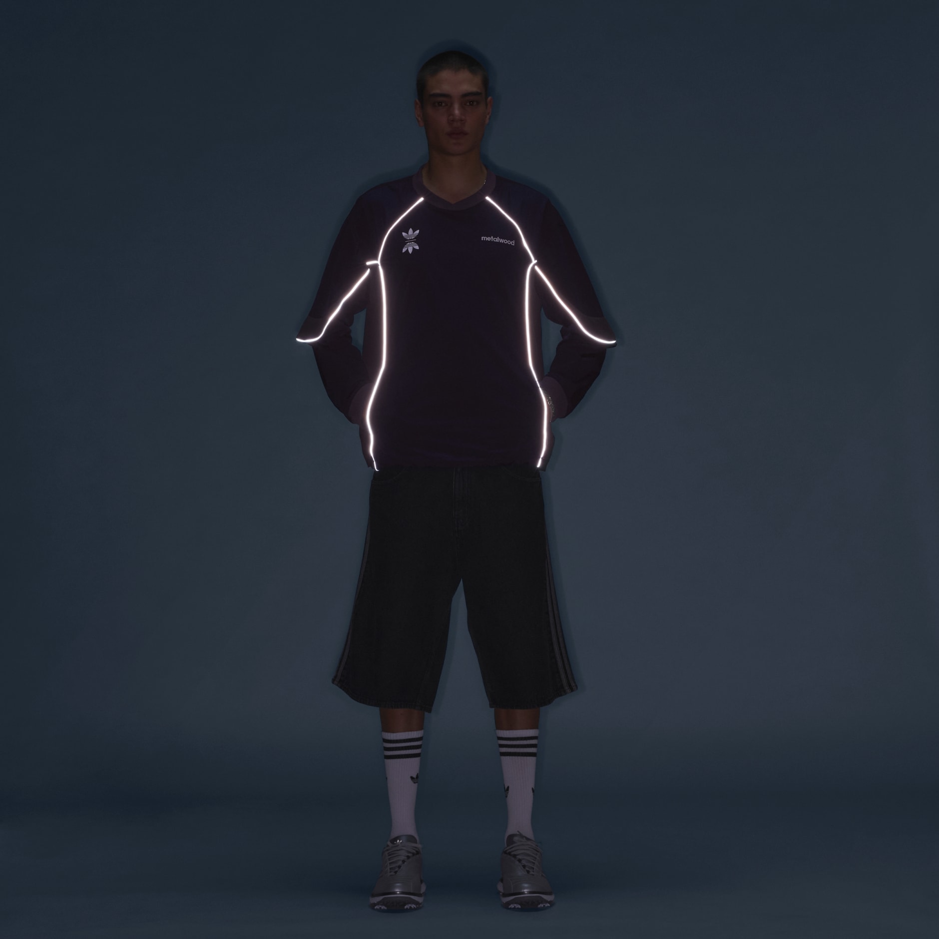 Bluză sport Originals X Metalwood cu guler rotund