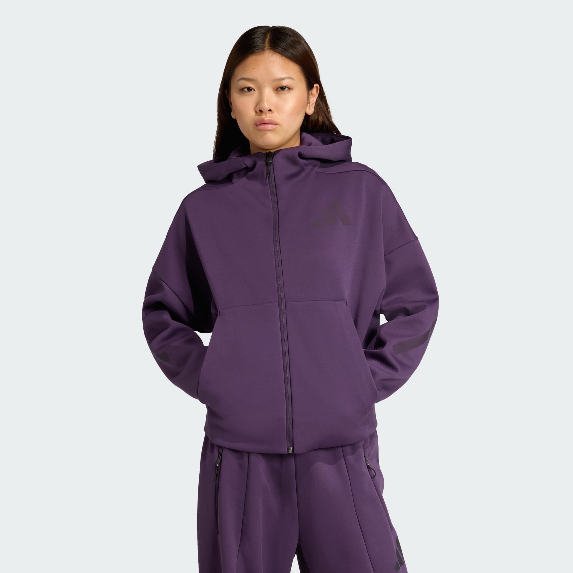 adidas Z.N.E. Full-Zip Hoodie - Purple | adidas Hong Kong