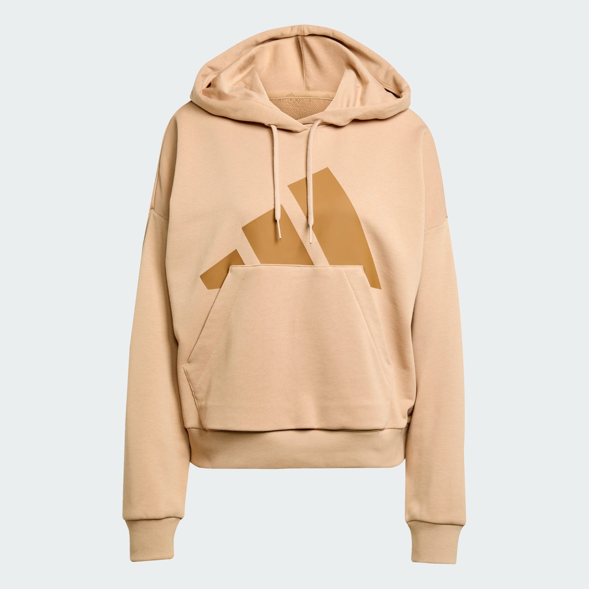 Hanorac larg din material flaușat cu logo mare Essentials