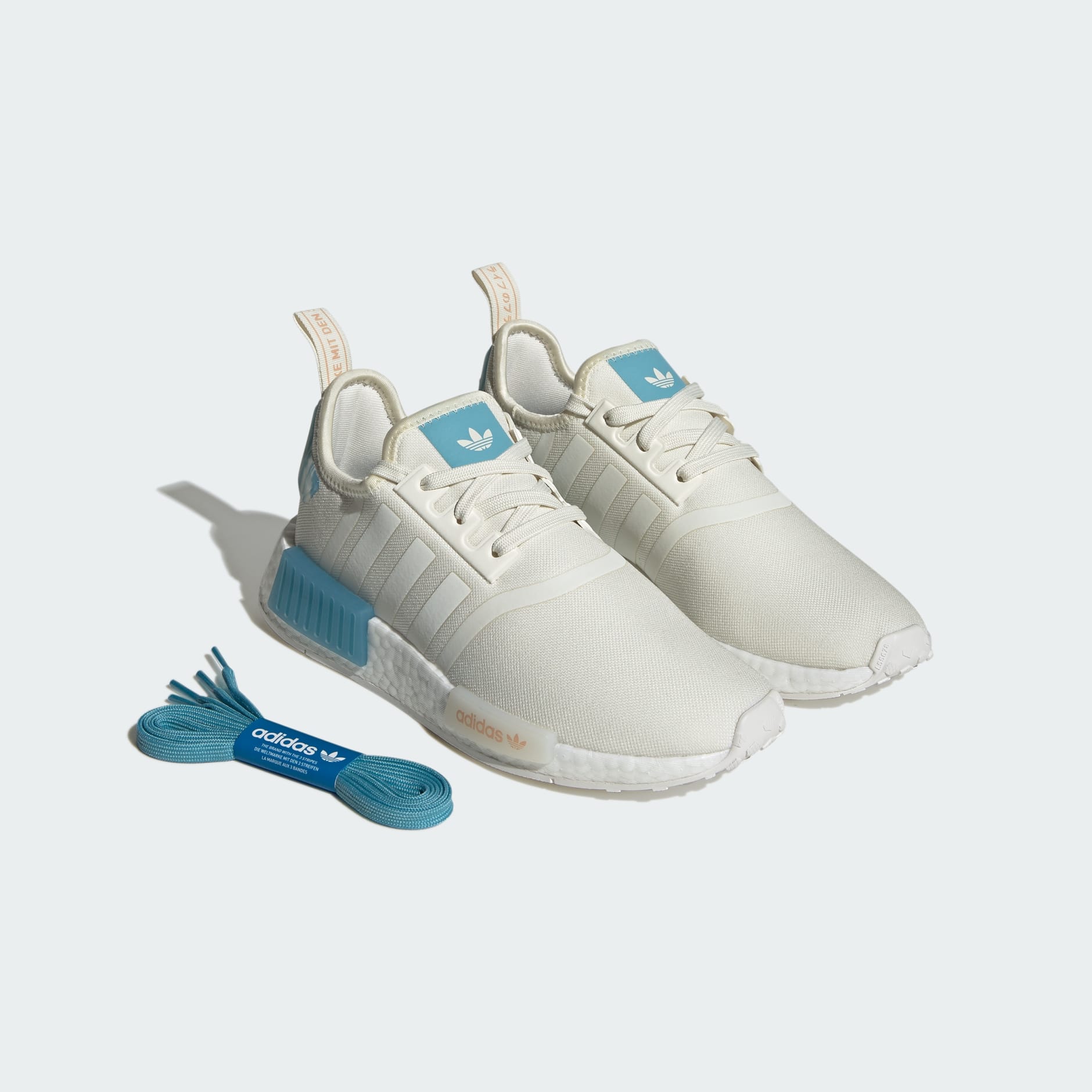 Adidas nmd white outlet and light blue