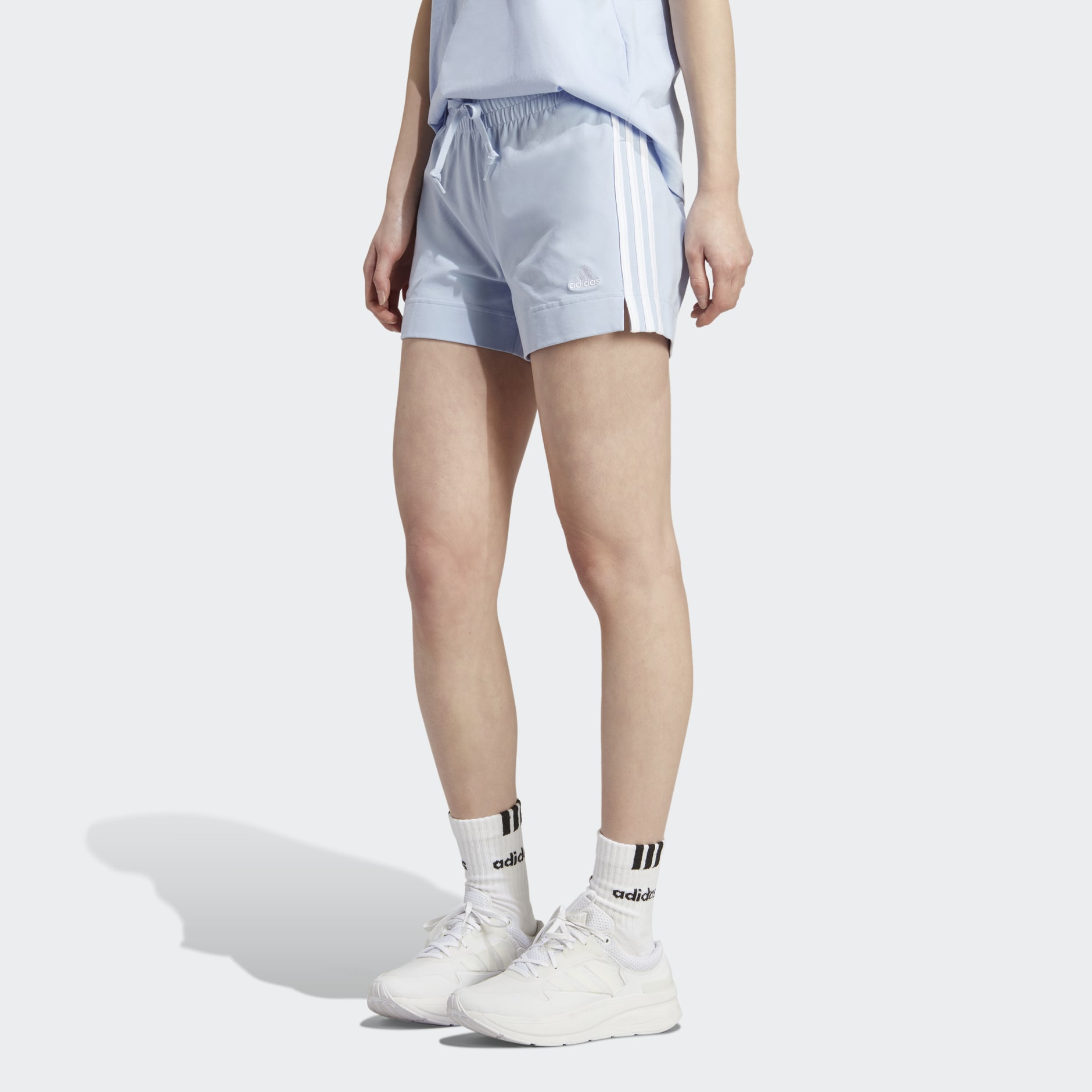 Adidas shorts best sale light blue