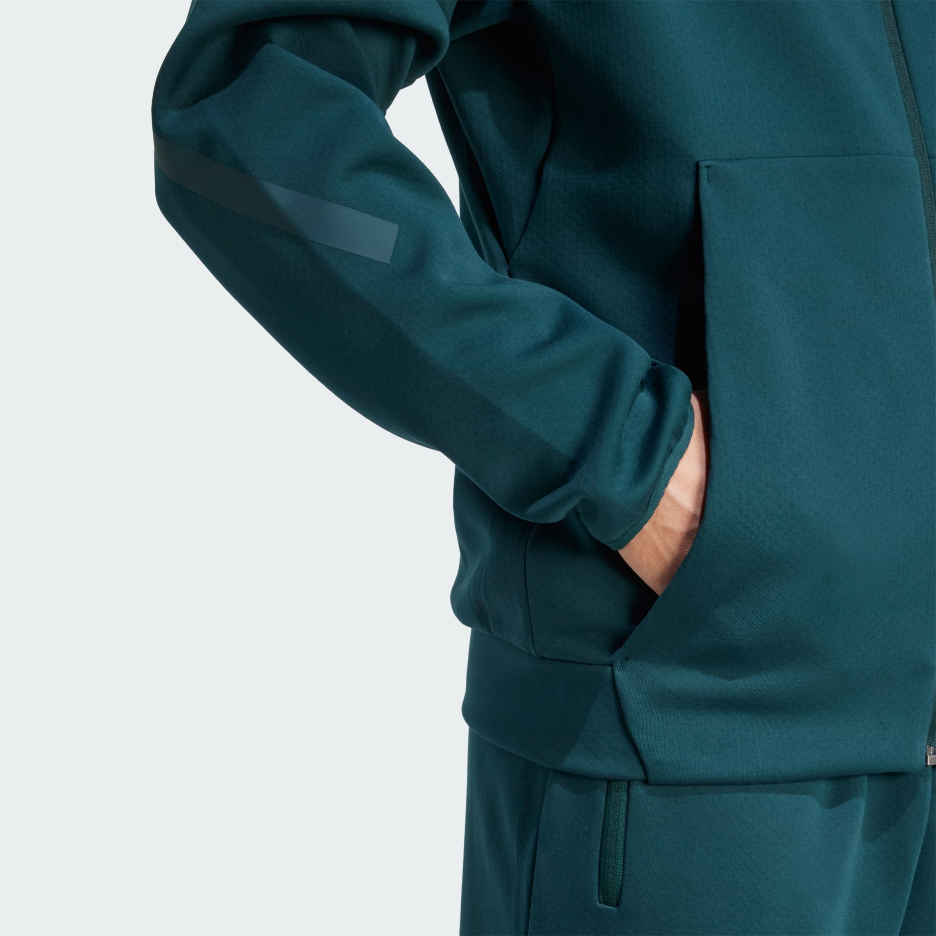 adidas Z.N.E. Full-Zip Hooded Track Jacket - Green | adidas UAE