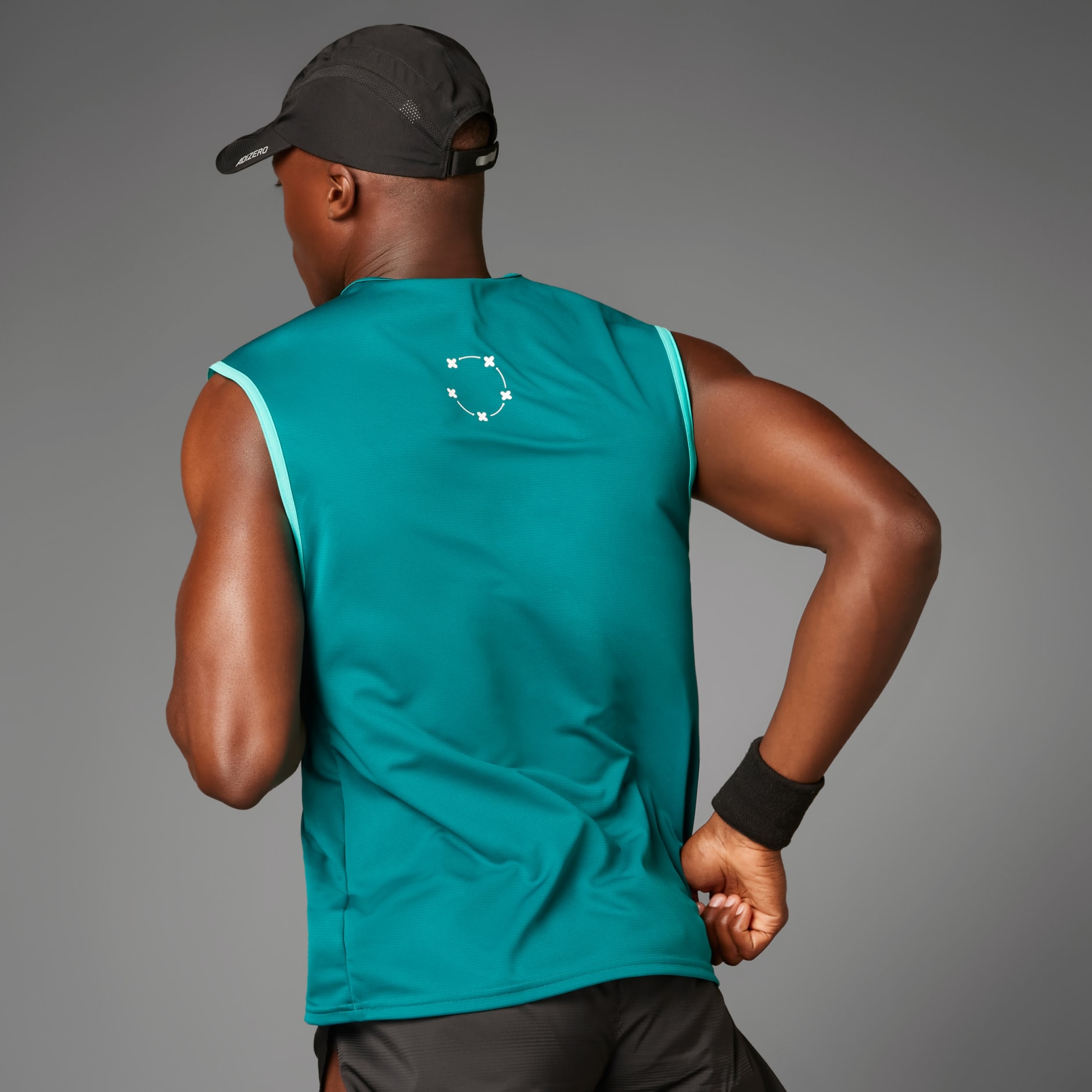 adidas NYC Running Singlet (Gender Neutral) - Turquoise | adidas UAE