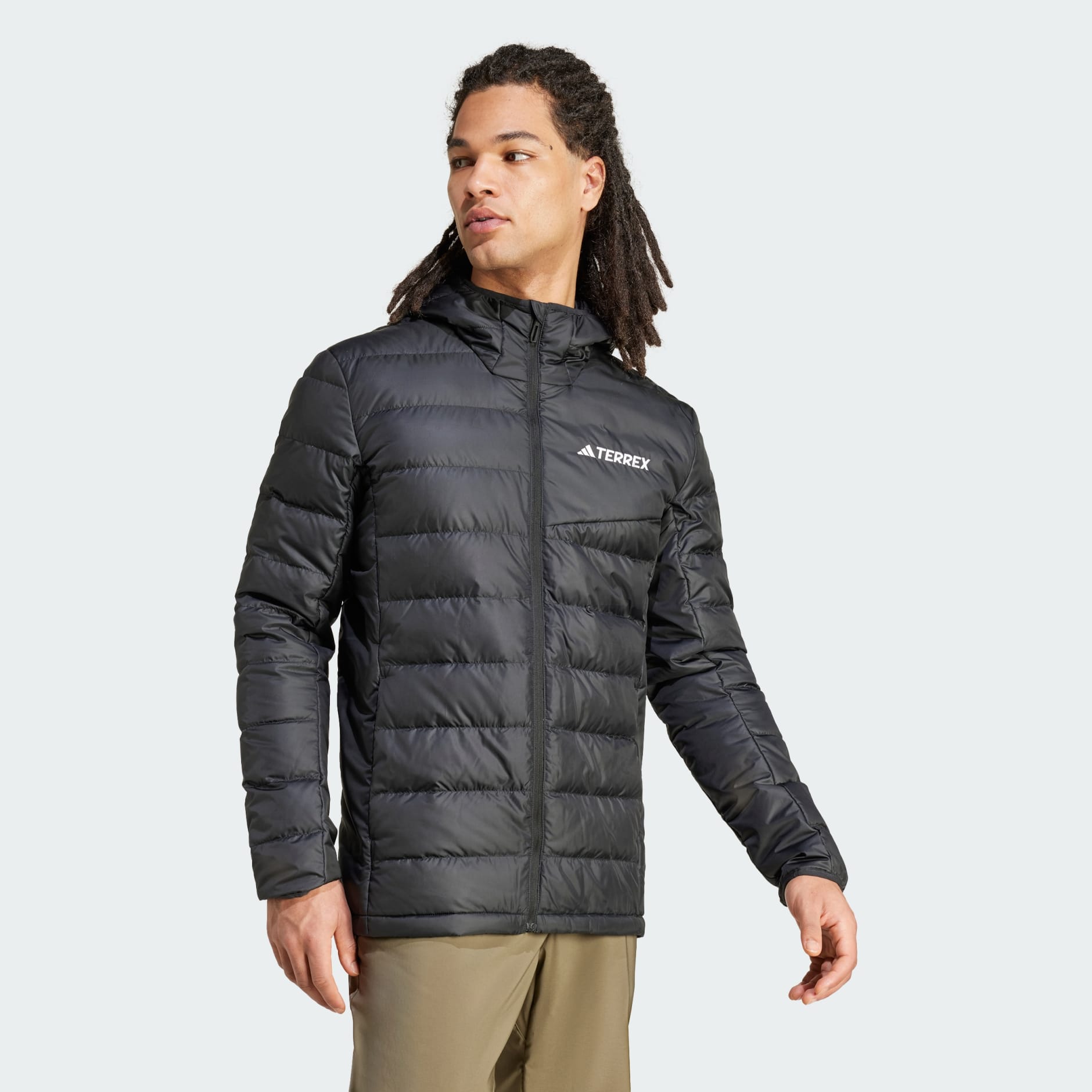 Adidas light down hooded jacket on sale