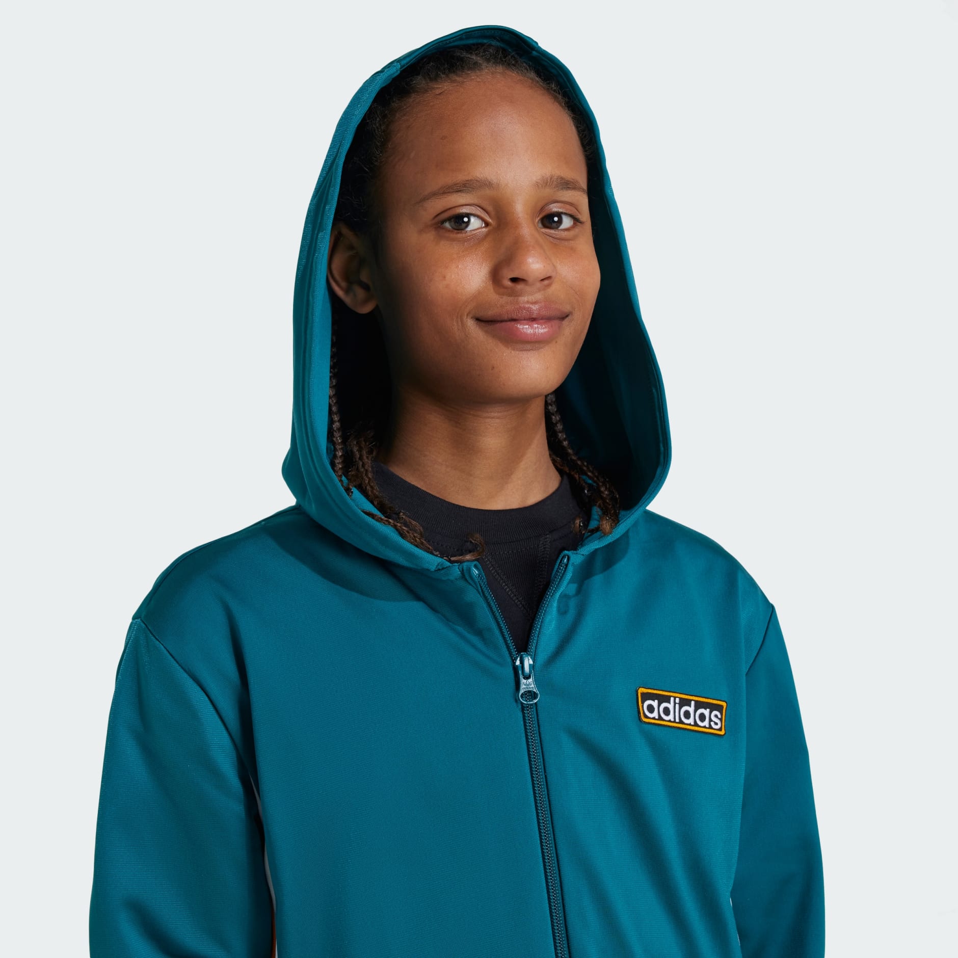 adidas Adibreak Full Zip Hoodie Kids Turquoise adidas KE