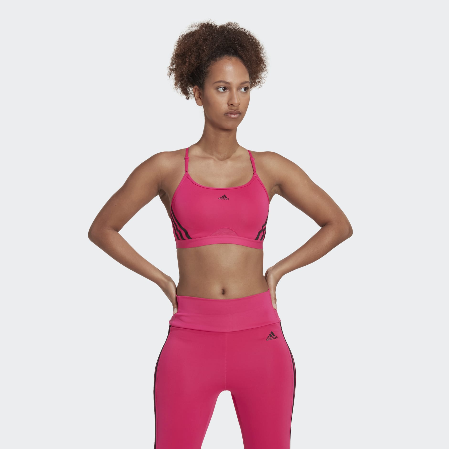 حمالة الصدر adidas Aeroreact Training Light-Support 3-Stripes
