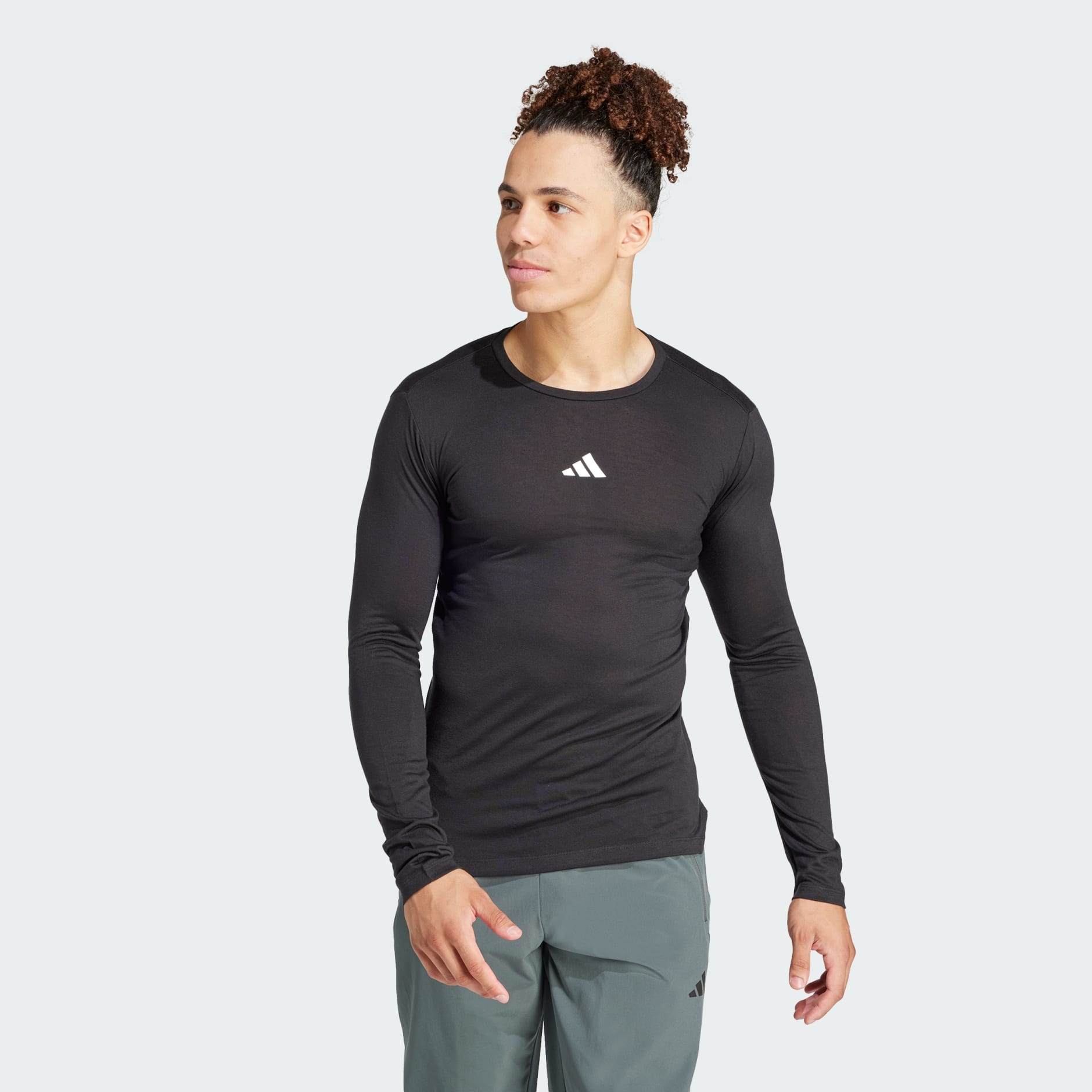 Clothing - Workout Long Sleeve Tee - Black | adidas South Africa