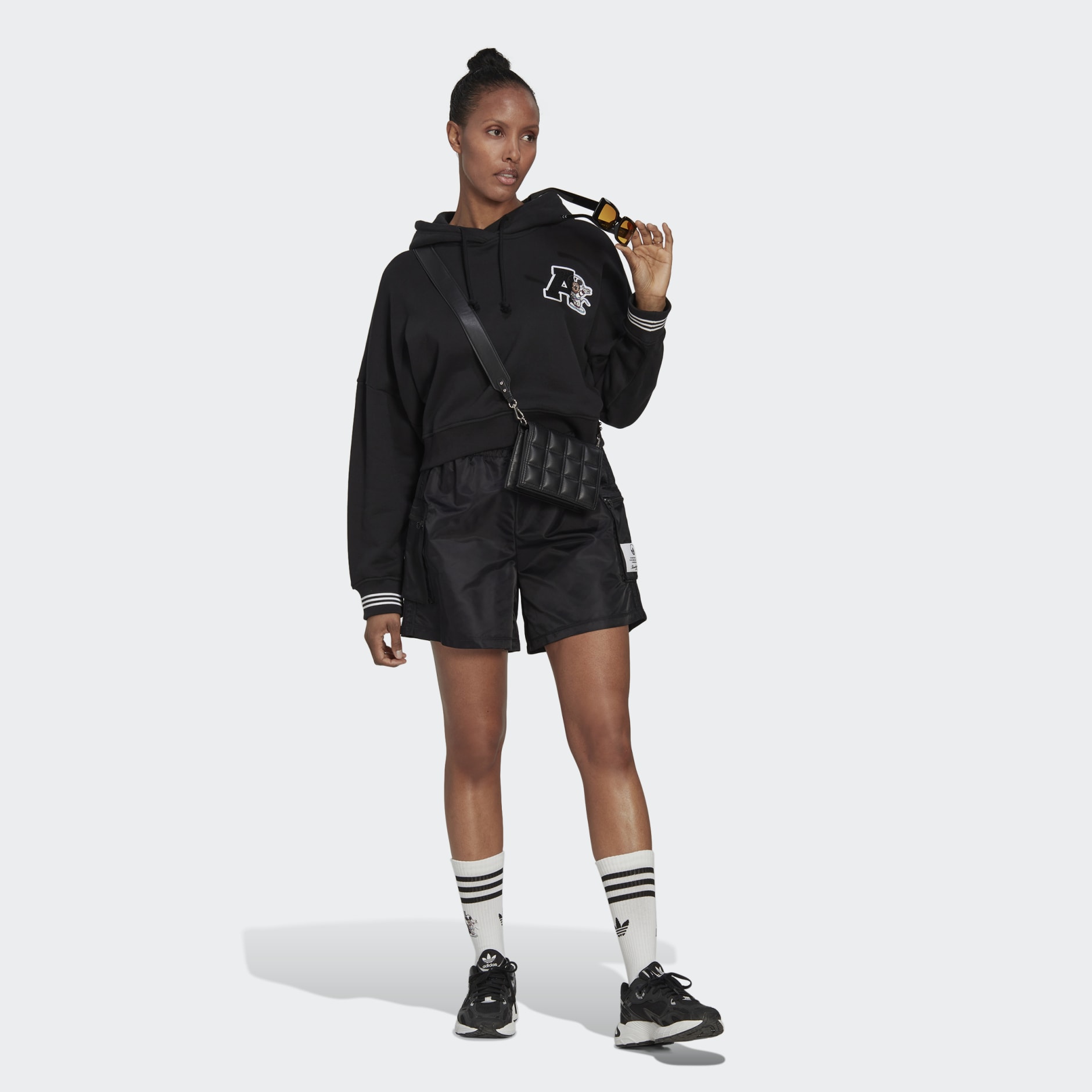 High-Waist Nylon Shorts