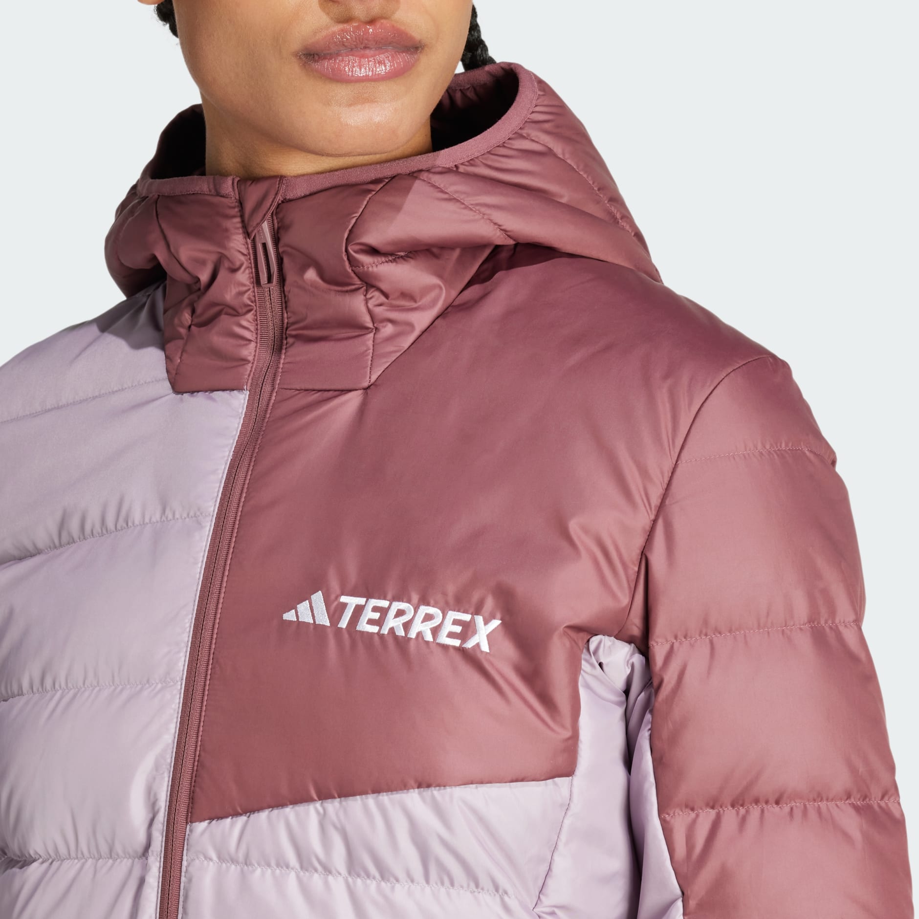 adidas Terrex Multi Light Down Hooded Jacket Purple adidas TZ