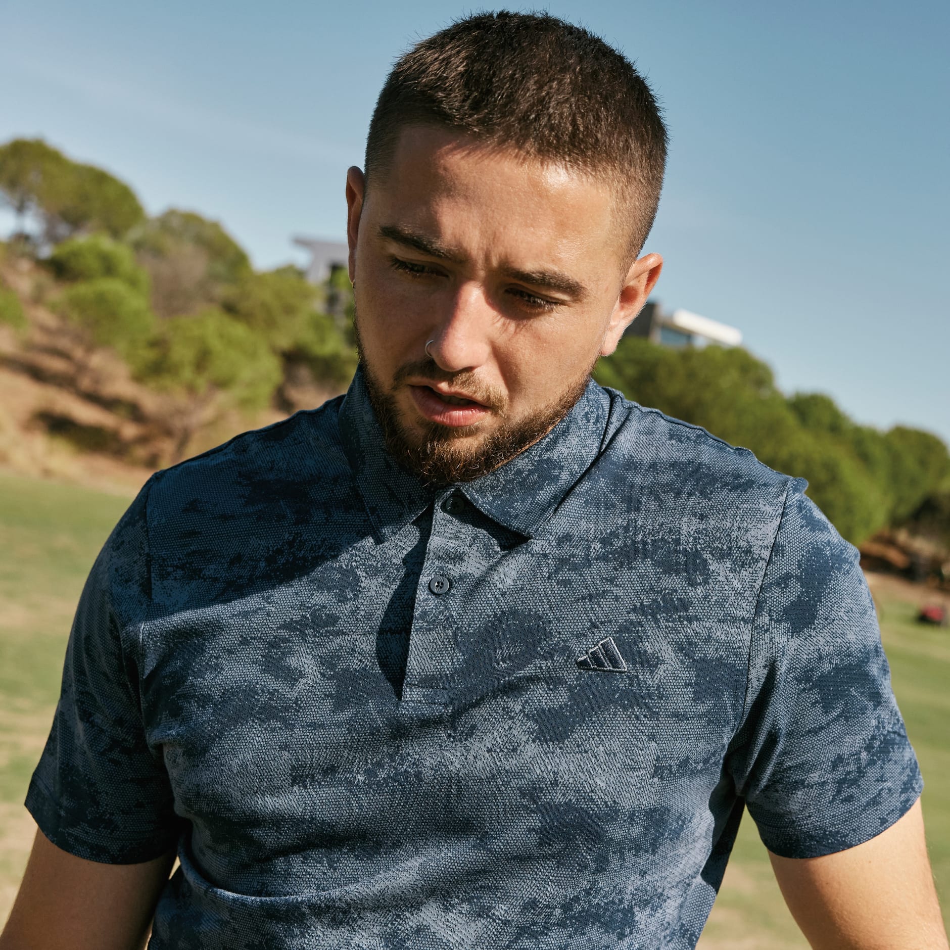 Go-To Printed Mesh Polo Shirt