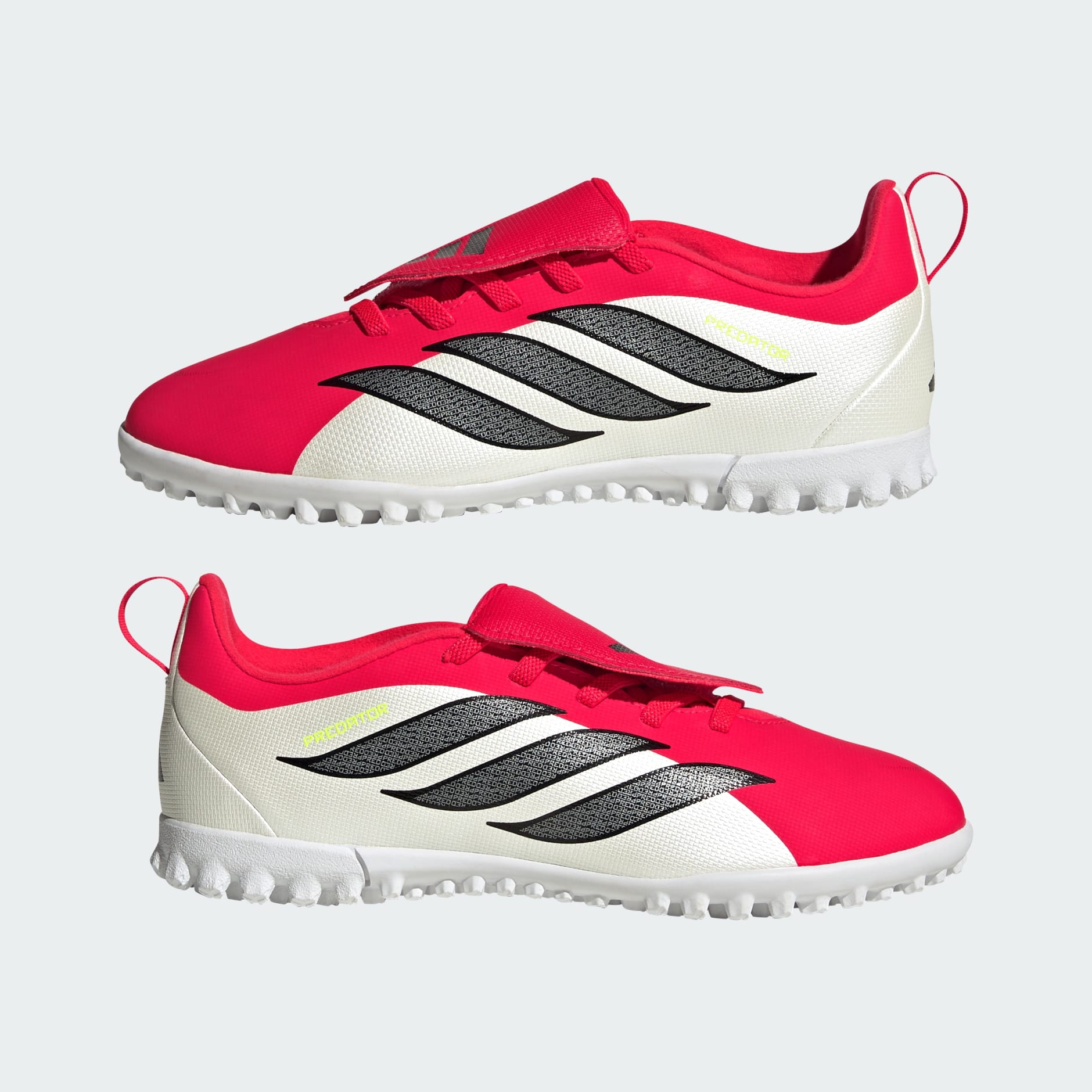 PREDATOR CLUB Fold-Over Tongue Elastic Laces Turf Football Shoes Kids
