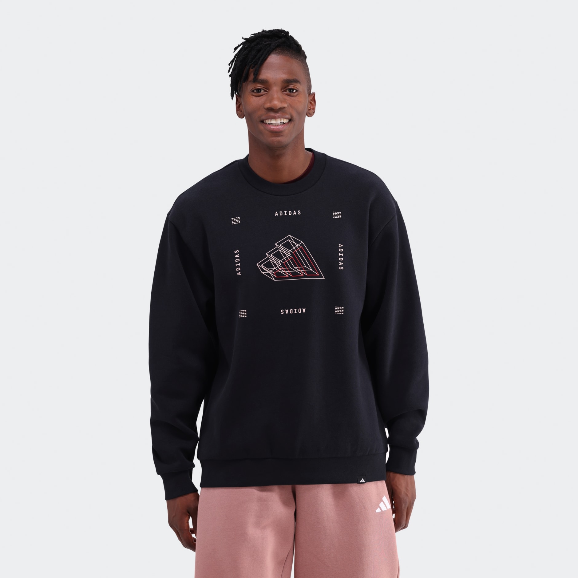 Tech Outline Graphic Crew Sweatshirt